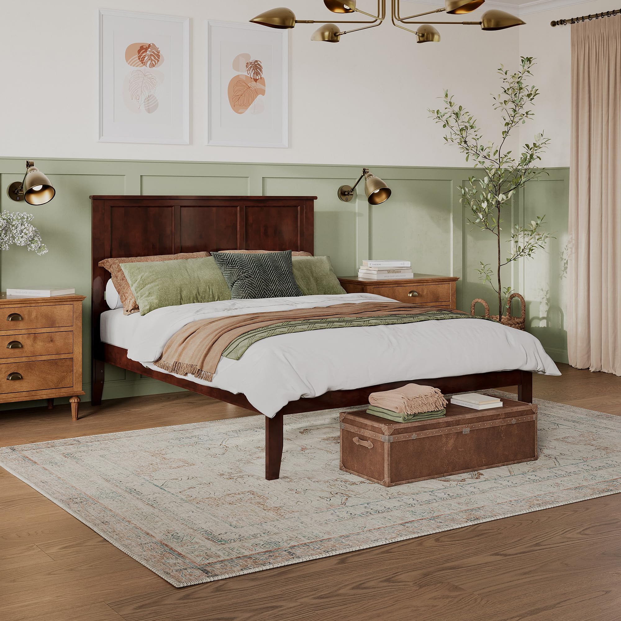 Madison Queen Platform Bed in Walnut
