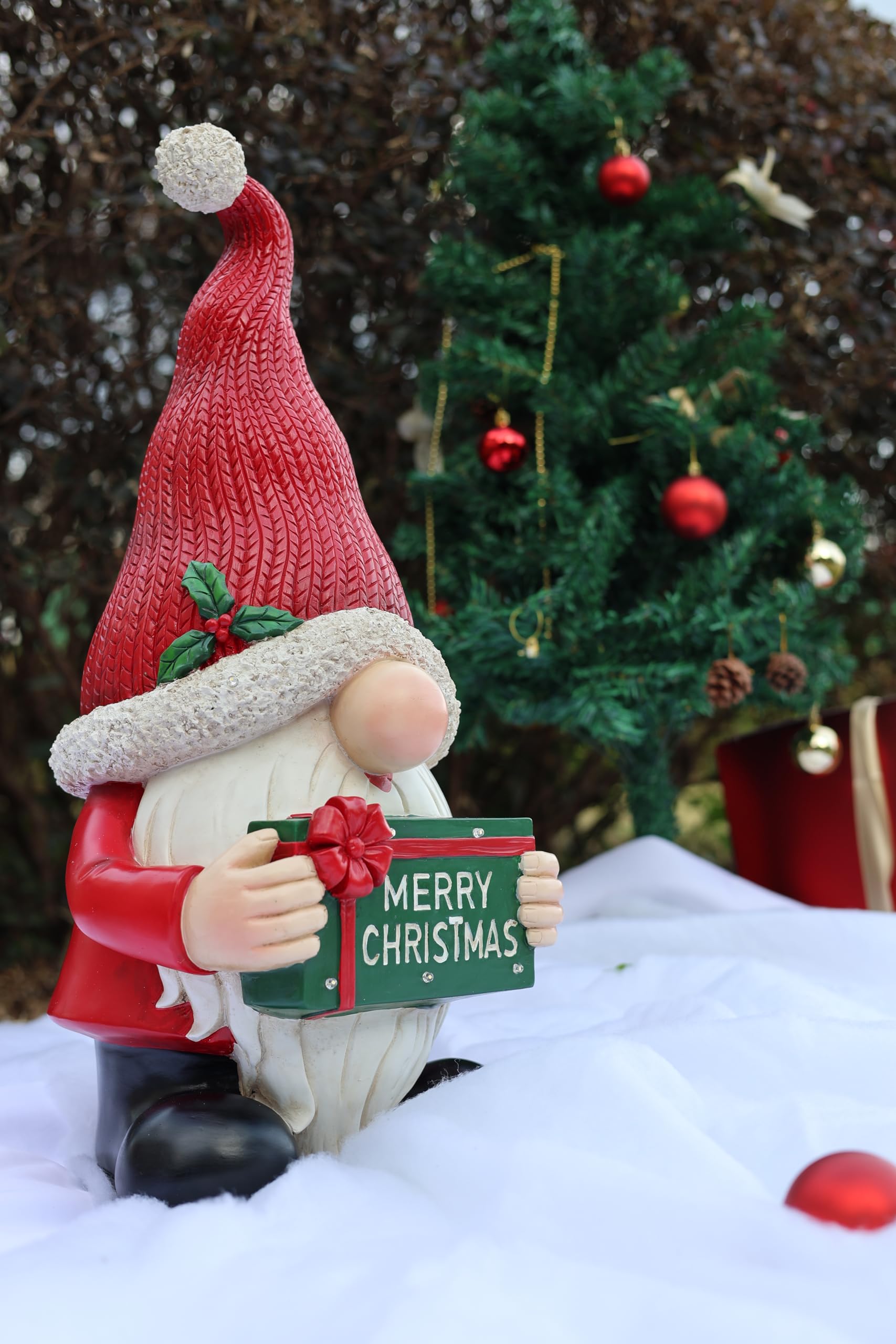 Hi-Line Gift Ltd 85187-G Merry Christmas Santa with LED Lights Lighted Christmas Decor Battery Operated Indoor Use Only