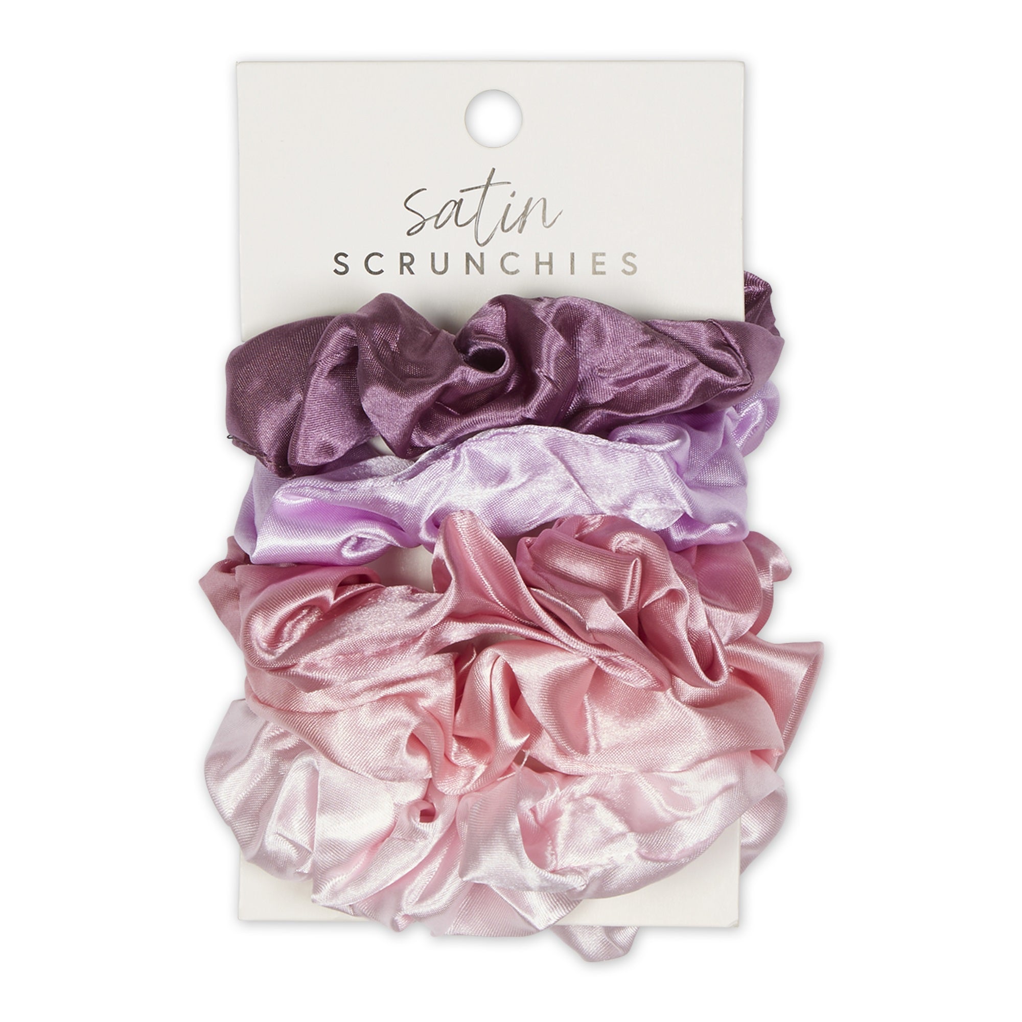 Hadley Wren Satin Scrunchie, Soft Pinks