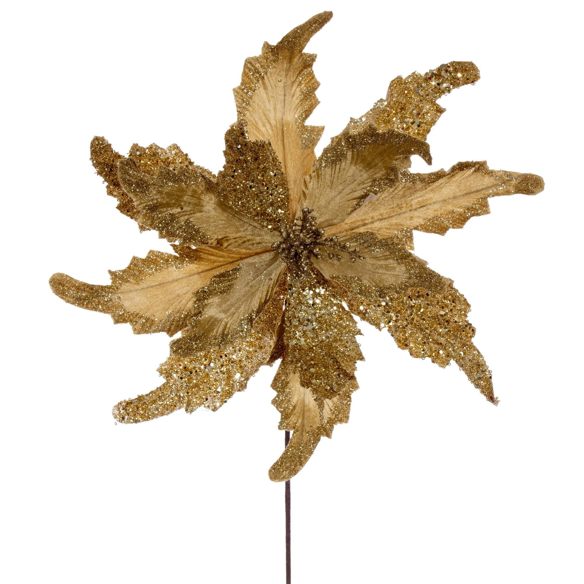 Casafoyer 20” Gold Grand Velvet 18” Flower 2/Bag - (Pack Of 2)