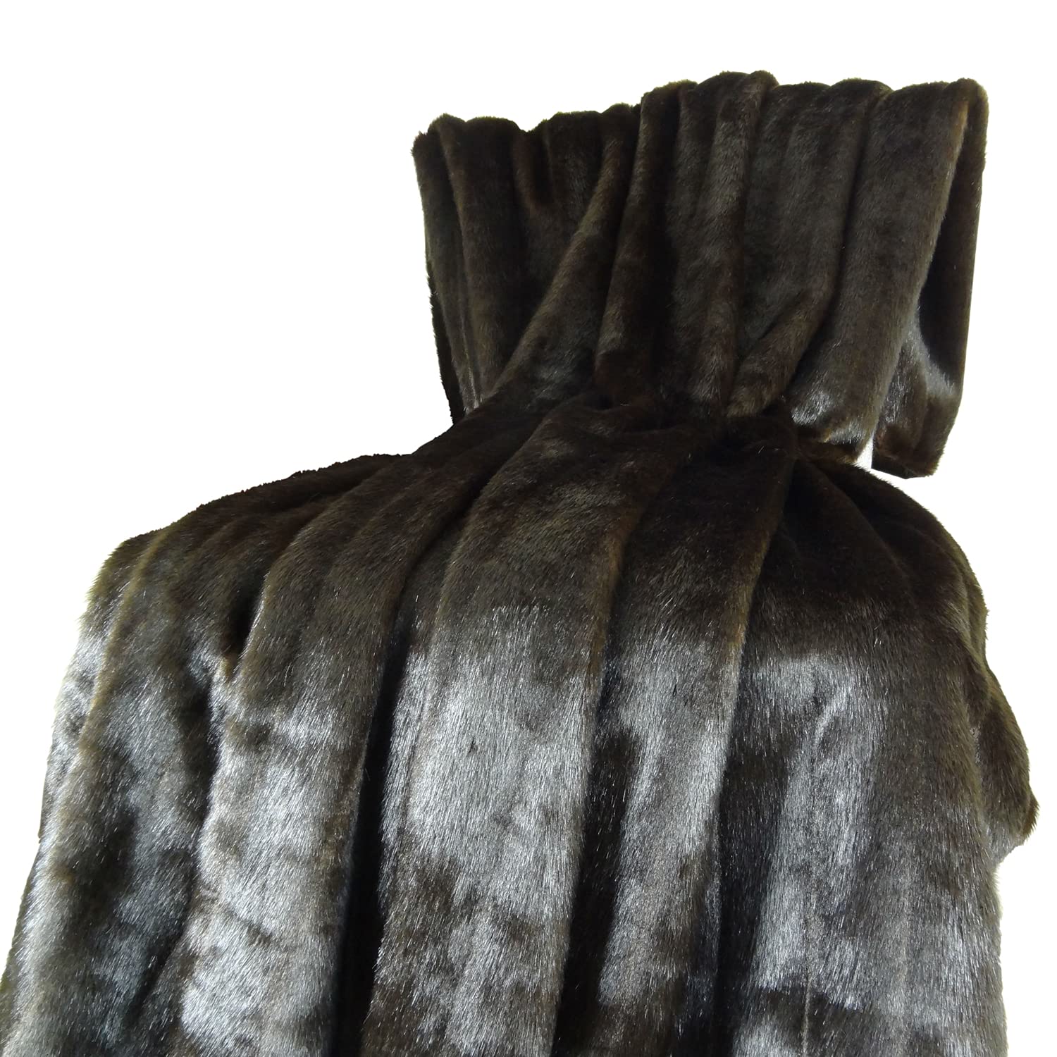 Plutus Tip Dyed Brown-Mink Handmade Throw, (Bedspread 80W x 110L Twin)