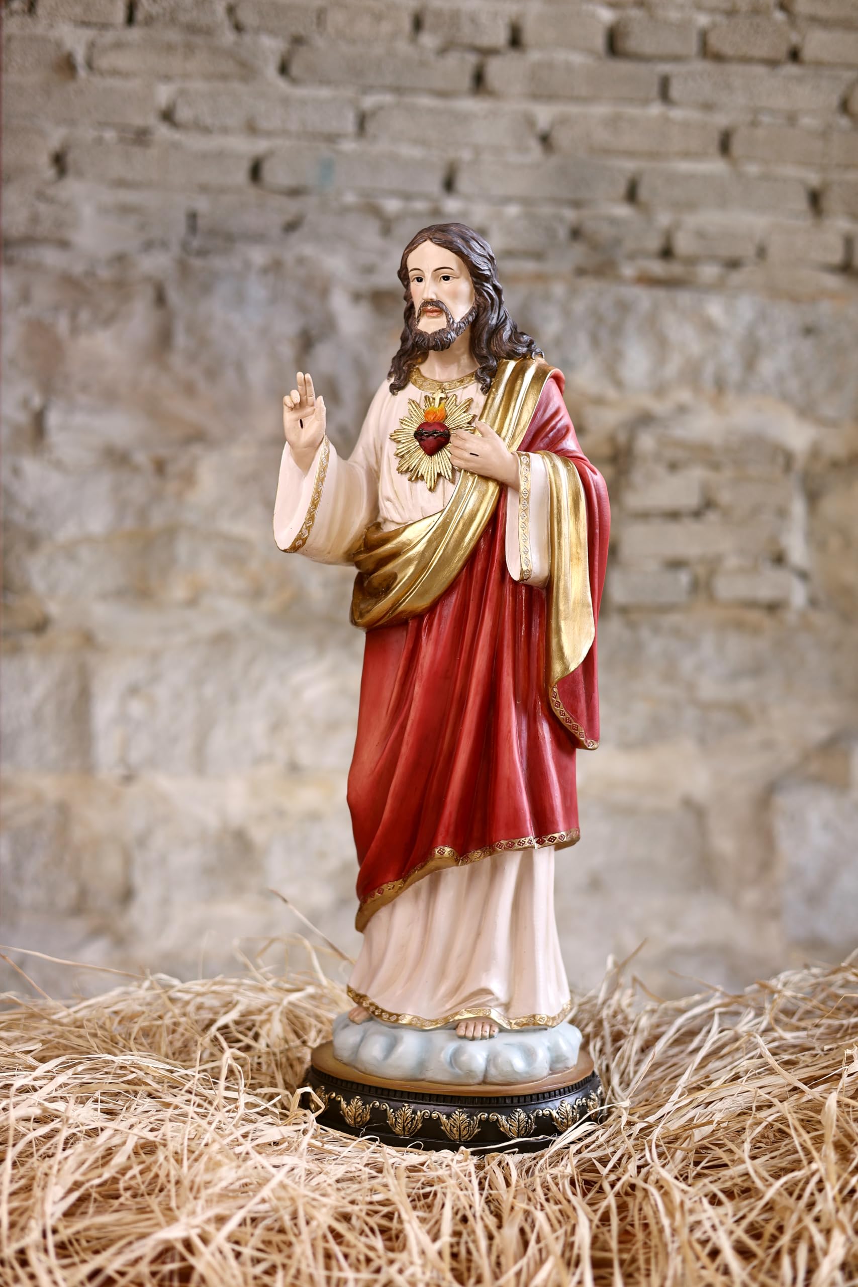 Hi-Line Gift Ltd 81721-24 24 in Sacred Heart of Jesus Statue Religious Decor Indoor/Outdoor