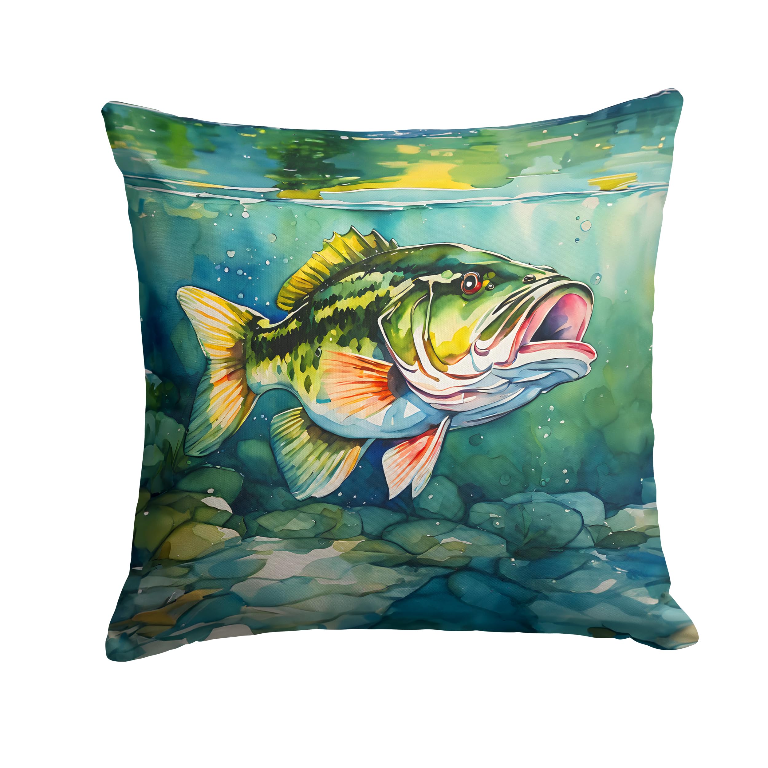 Largemouth Bass Throw Pillow