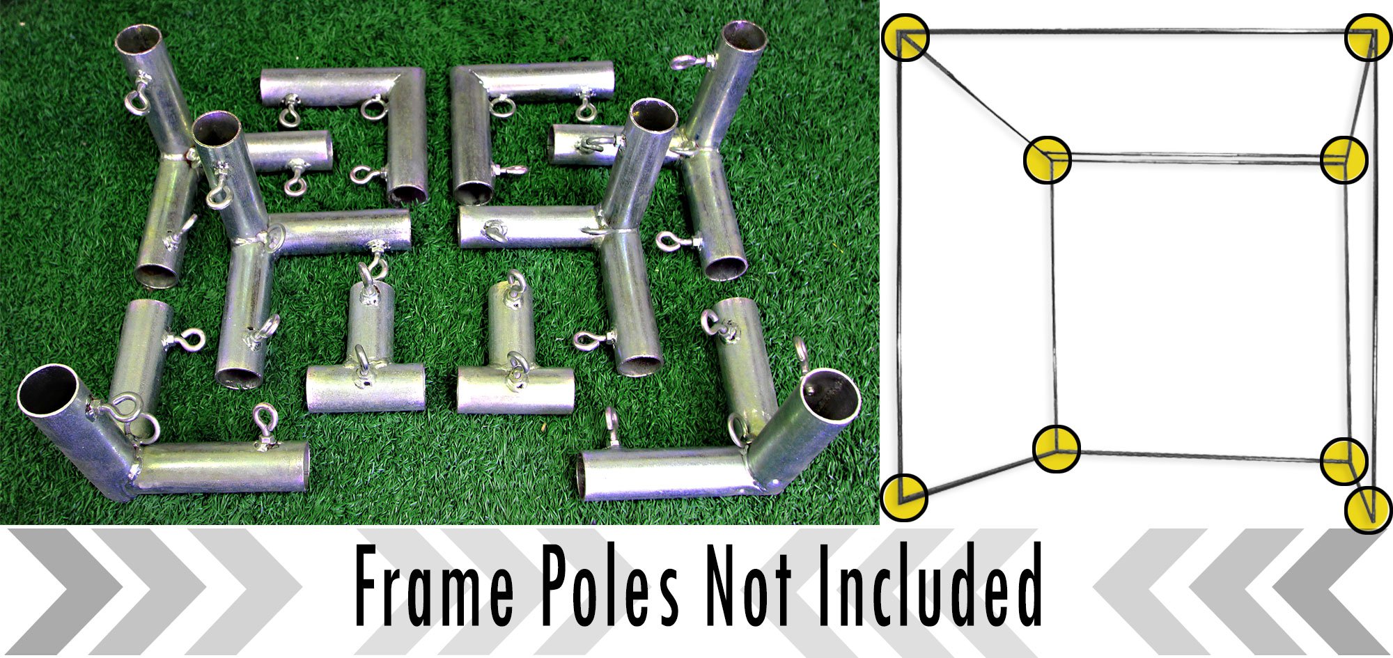 Cimarron 10x10x10 Golf Frame Corners