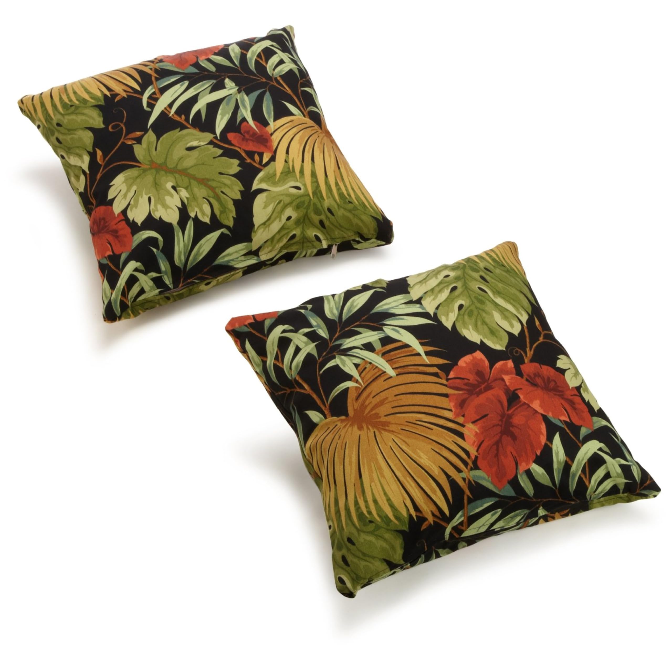 17-inch Square Solid Polyester Outdoor Throw Pillows (Set of 4)