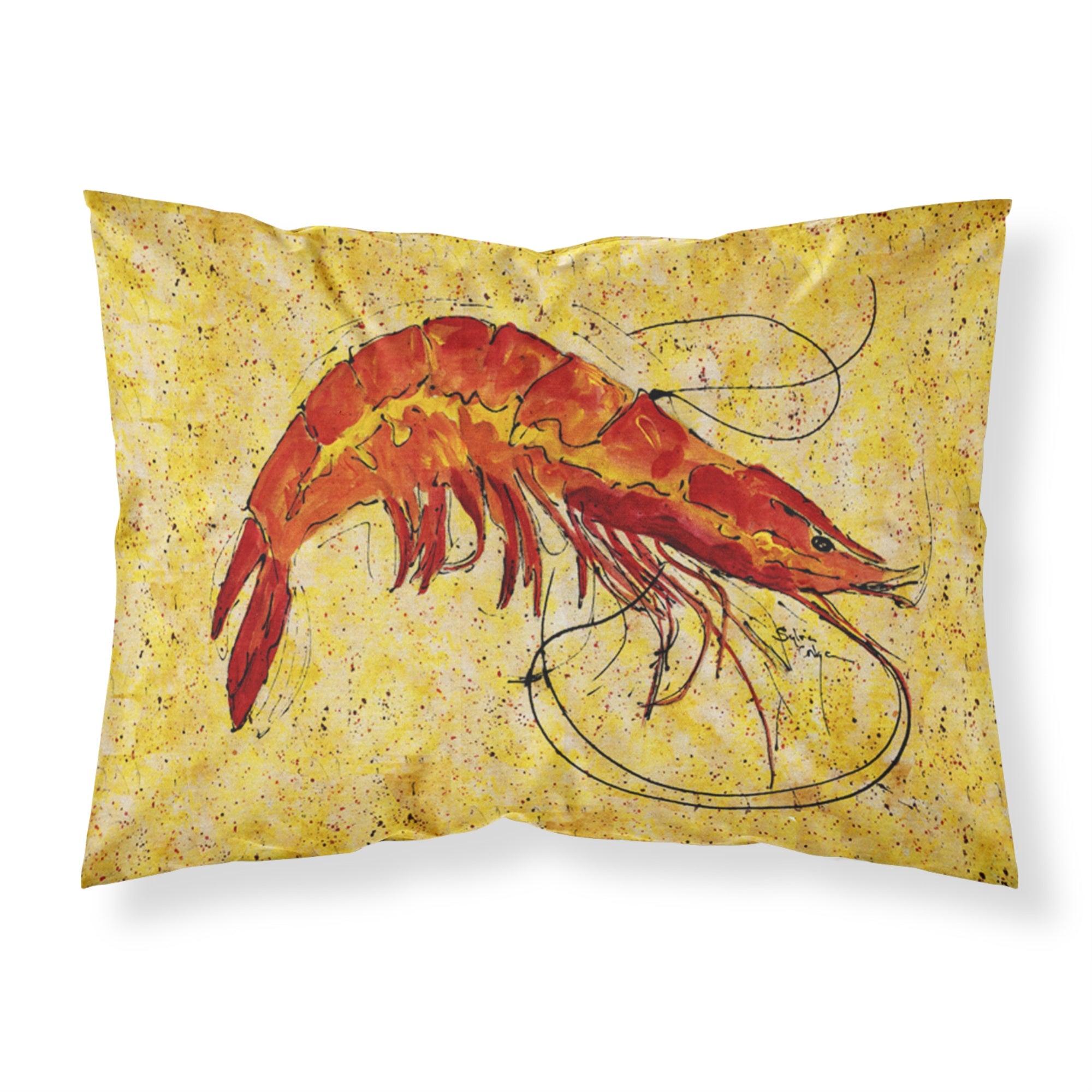 Caroline'S Treasures 8126Pillowcase Shrimp Moisture Wicking Fabric Standard Pillowcase, Large, Multicolor