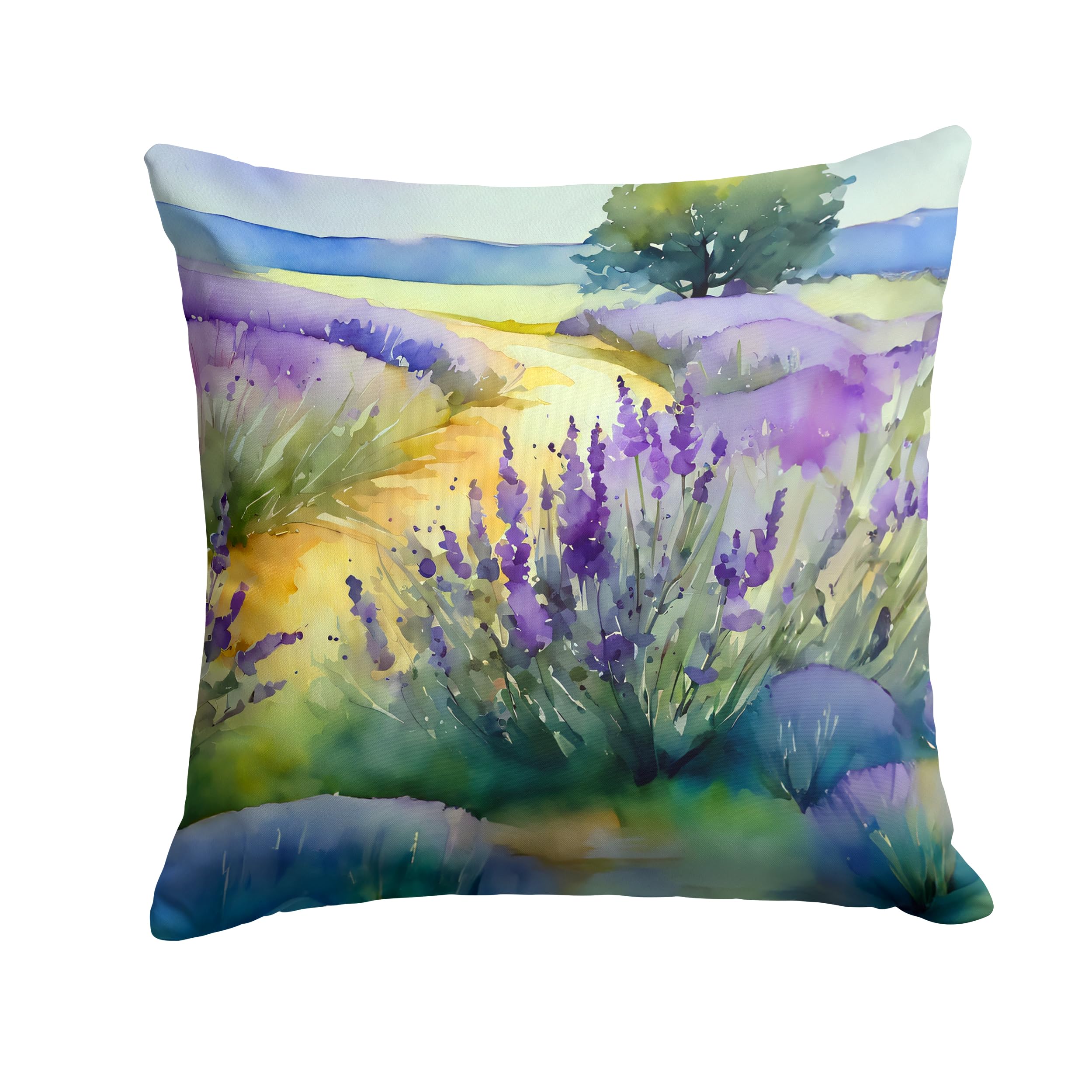 Lavender in Watercolor Throw Pillow