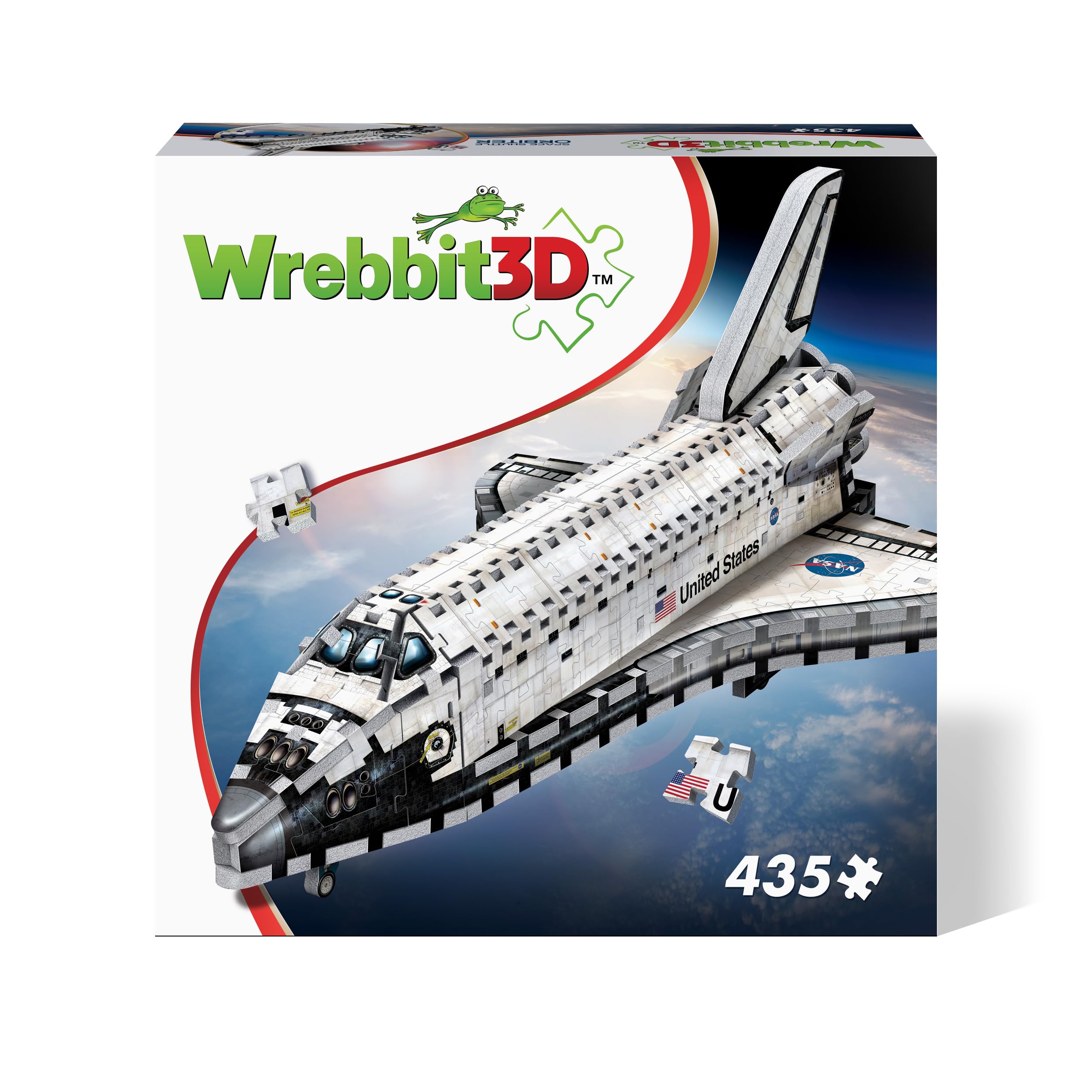 Wrebbit3D Space Shuttle Orbiter 3D Jigsaw Puzzle White 435 pc, (Pack of 1)
