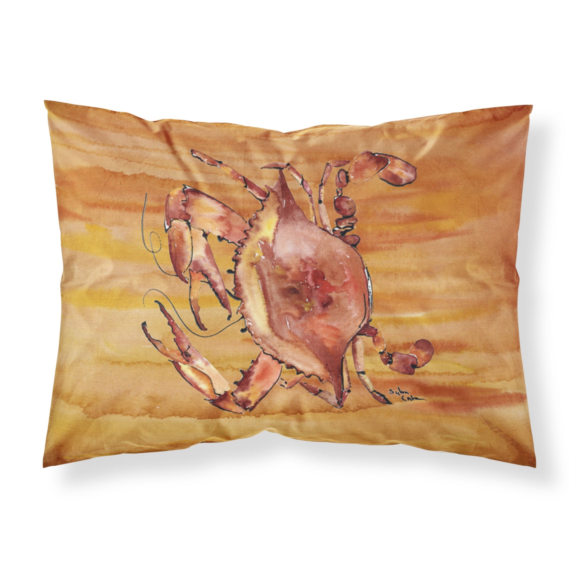 Caroline'S Treasures 8139Pillowcase Crab Moisture Wicking Fabric Standard Pillowcase, Large, Multicolor