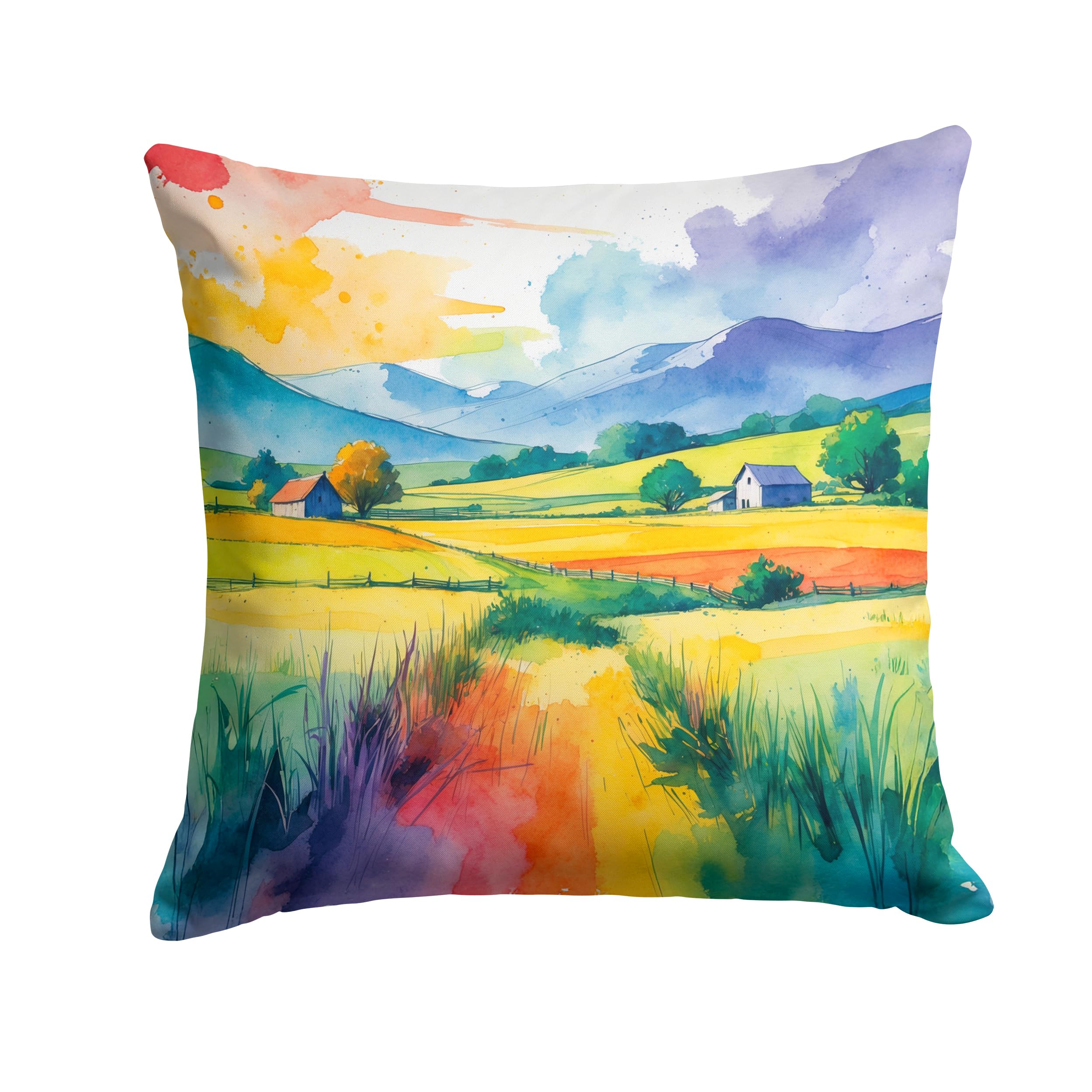 Carolines Treasures Gay Pride in Rural Spaces Throw Pillow Machine Washable, Indoor Outdoor Decorative Pillow for Couch, Bed or Patio, 18Hx18W