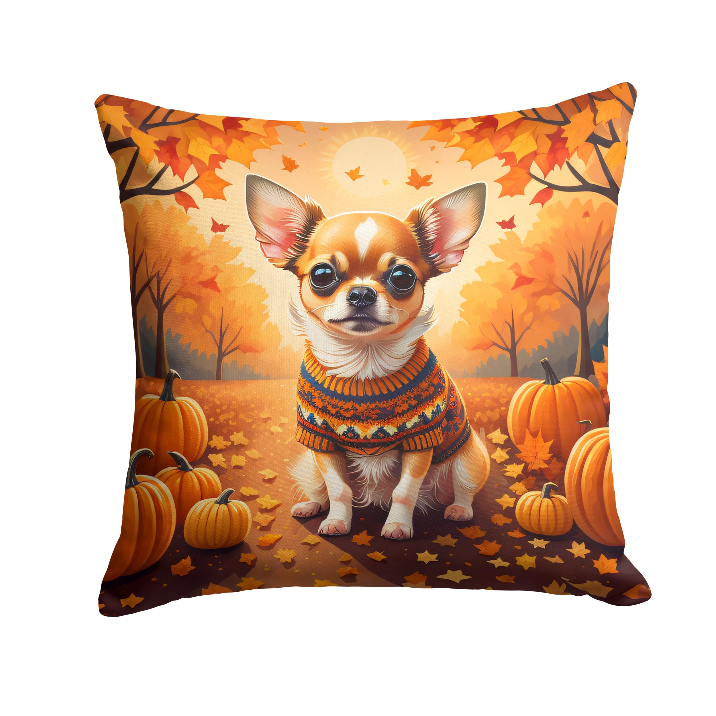 Chihuahua Fall Throw Pillow
