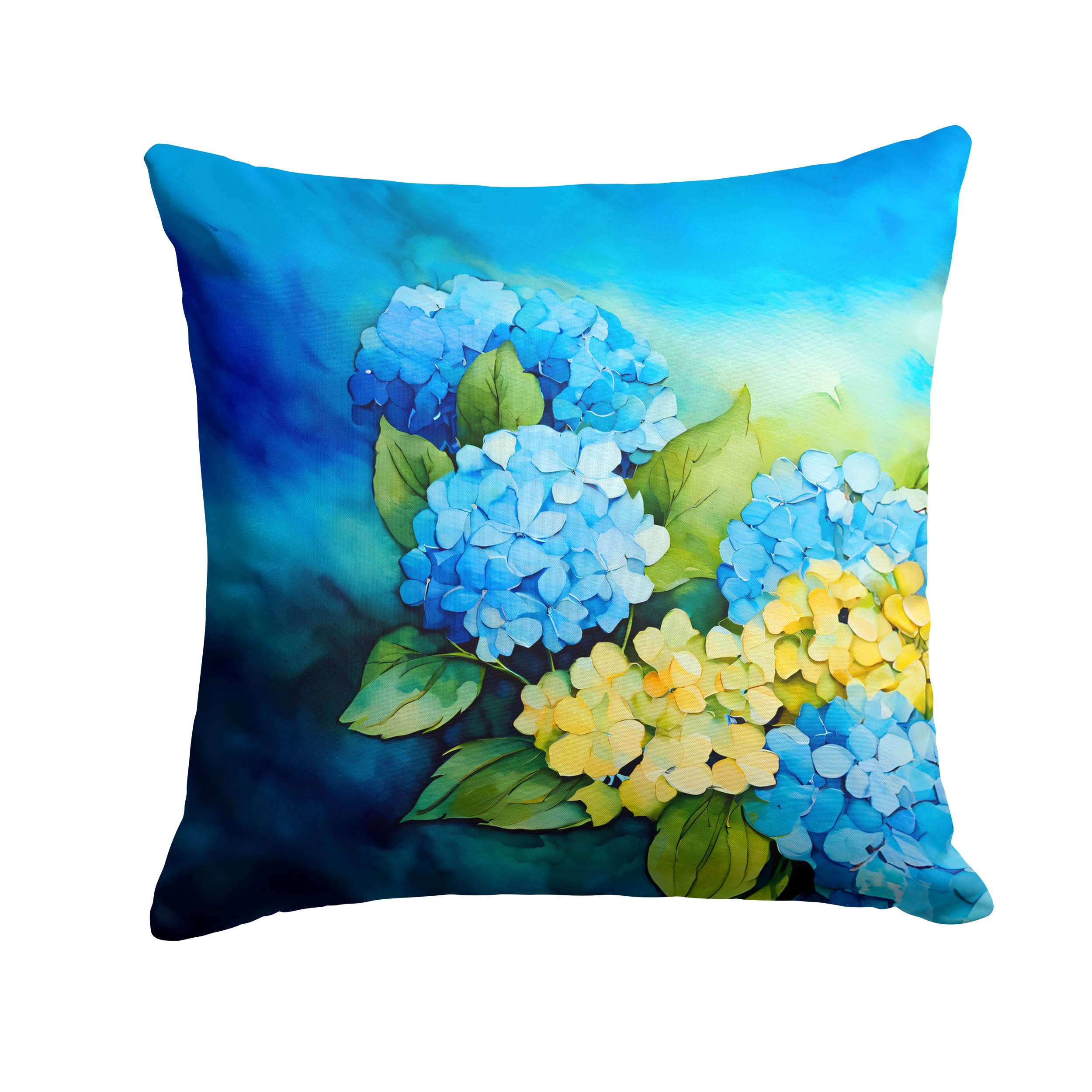 Hydrangeas in Watercolor Throw Pillow