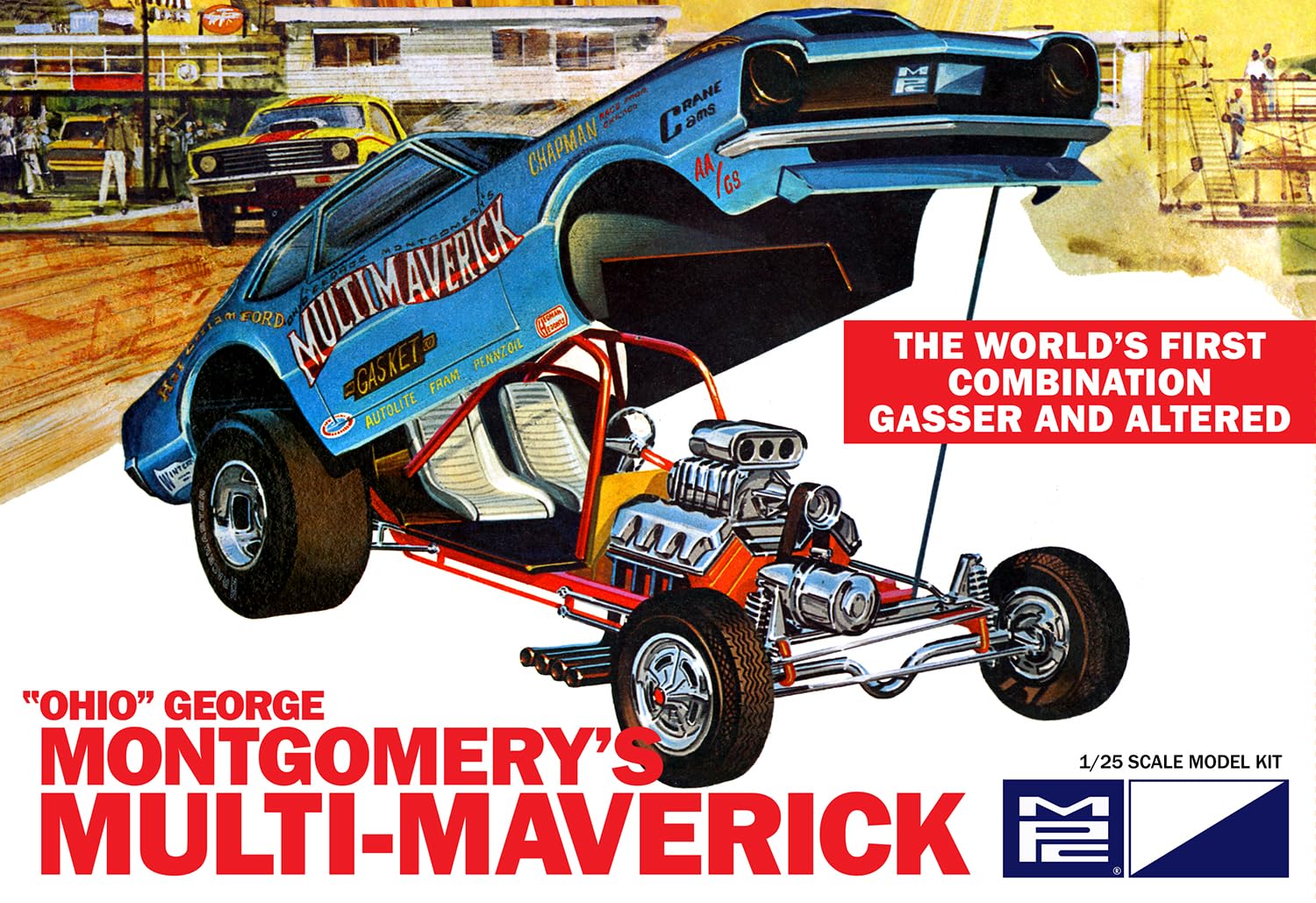Skill 2 Model Kit Ohio George Montgomerys Multi Maverick Funny Car 1/25 Scale Model by MPC