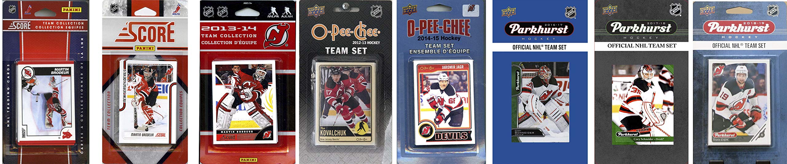 NHL New Jersey Devils 8 Different Licensed Trading Card Team Sets