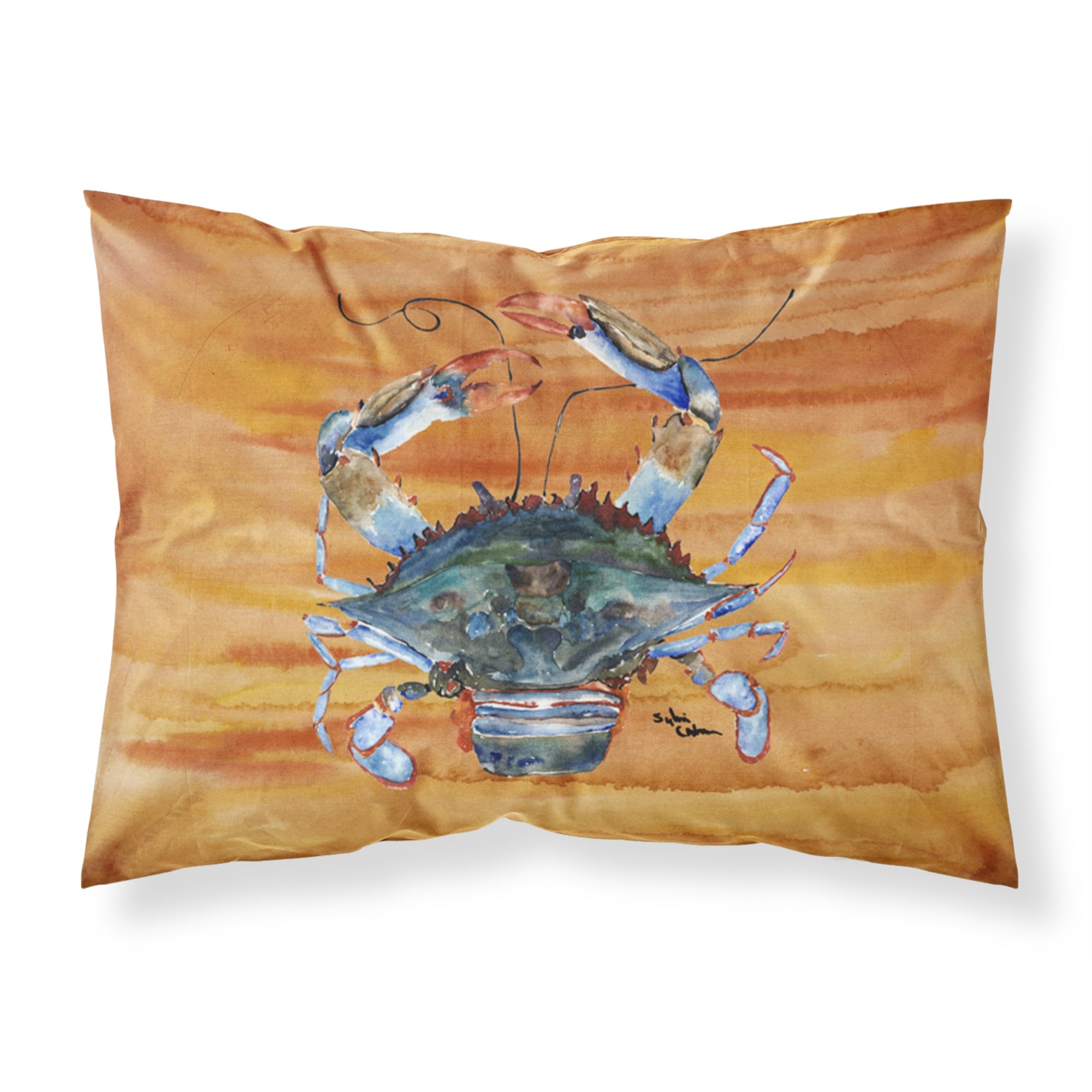 Caroline'S Treasures 8144Pillowcase Crab Moisture Wicking Fabric Standard Pillowcase, Large, Multicolor