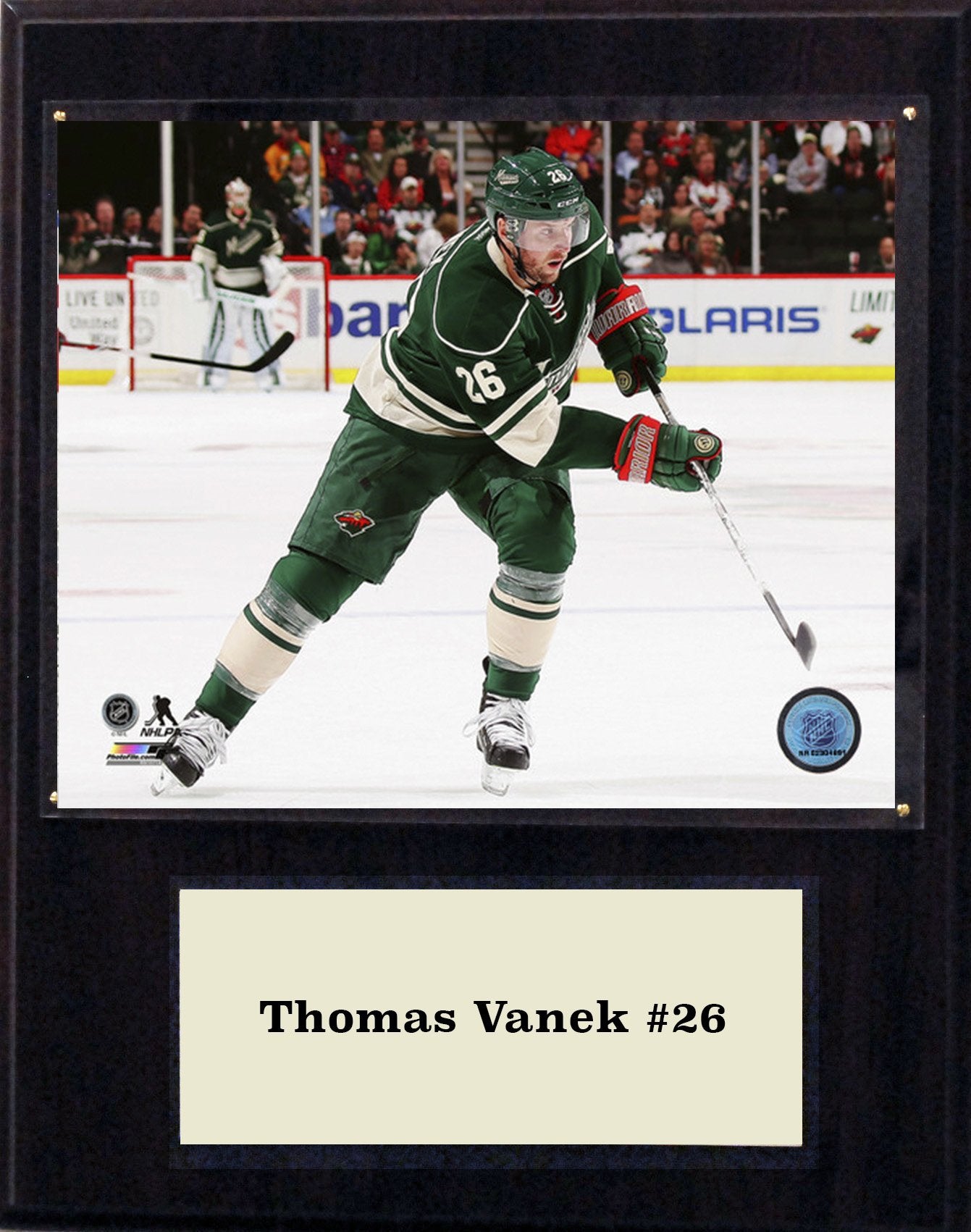 NHL 12x15″ Thomas Vanek Minnesota Wild Player Plaque