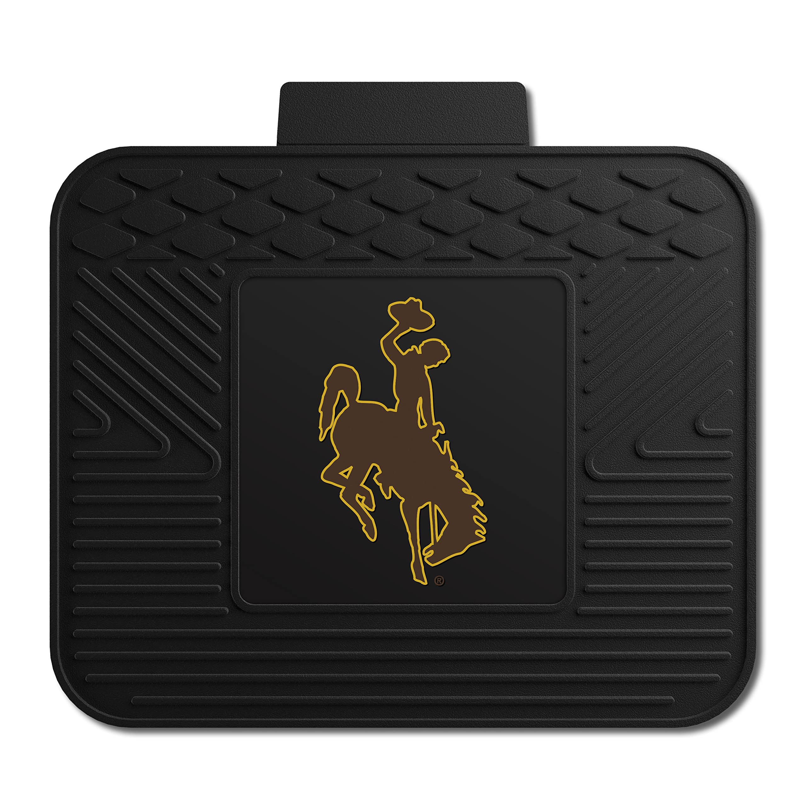 Fanmats 13235 Wyoming Cowboys Back Row Utility Car Mat - 1 Piece - 14In. X 17In., All Weather Protection, Universal Fit, Molded