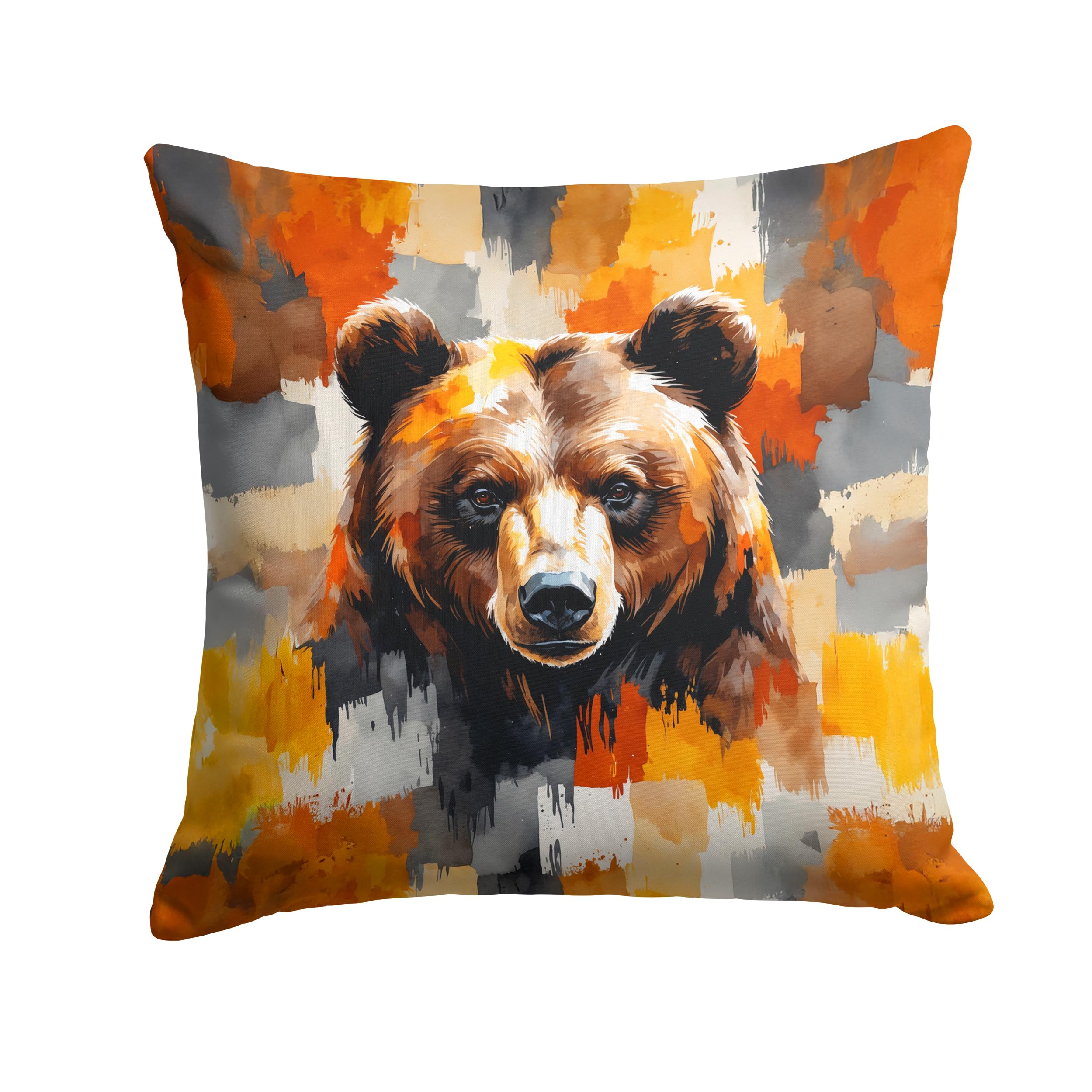 Carolines Treasures Bear Uniquely Bear Pride Throw Pillow Machine Washable, Indoor Outdoor Decorative Pillow for Couch, Bed or Patio, 18Hx18W