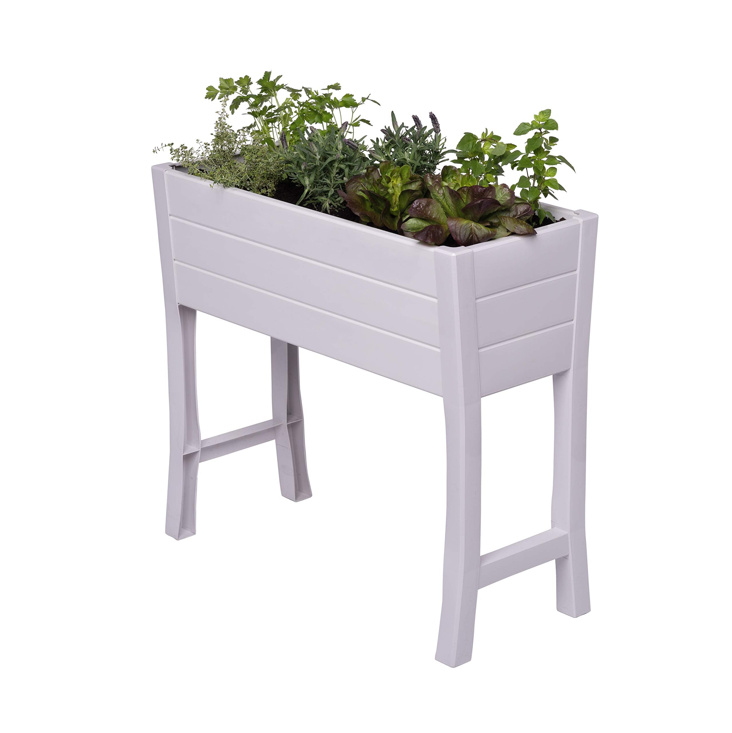 GARDEN BX ELVTD WHT 32″H(Pack of 1)