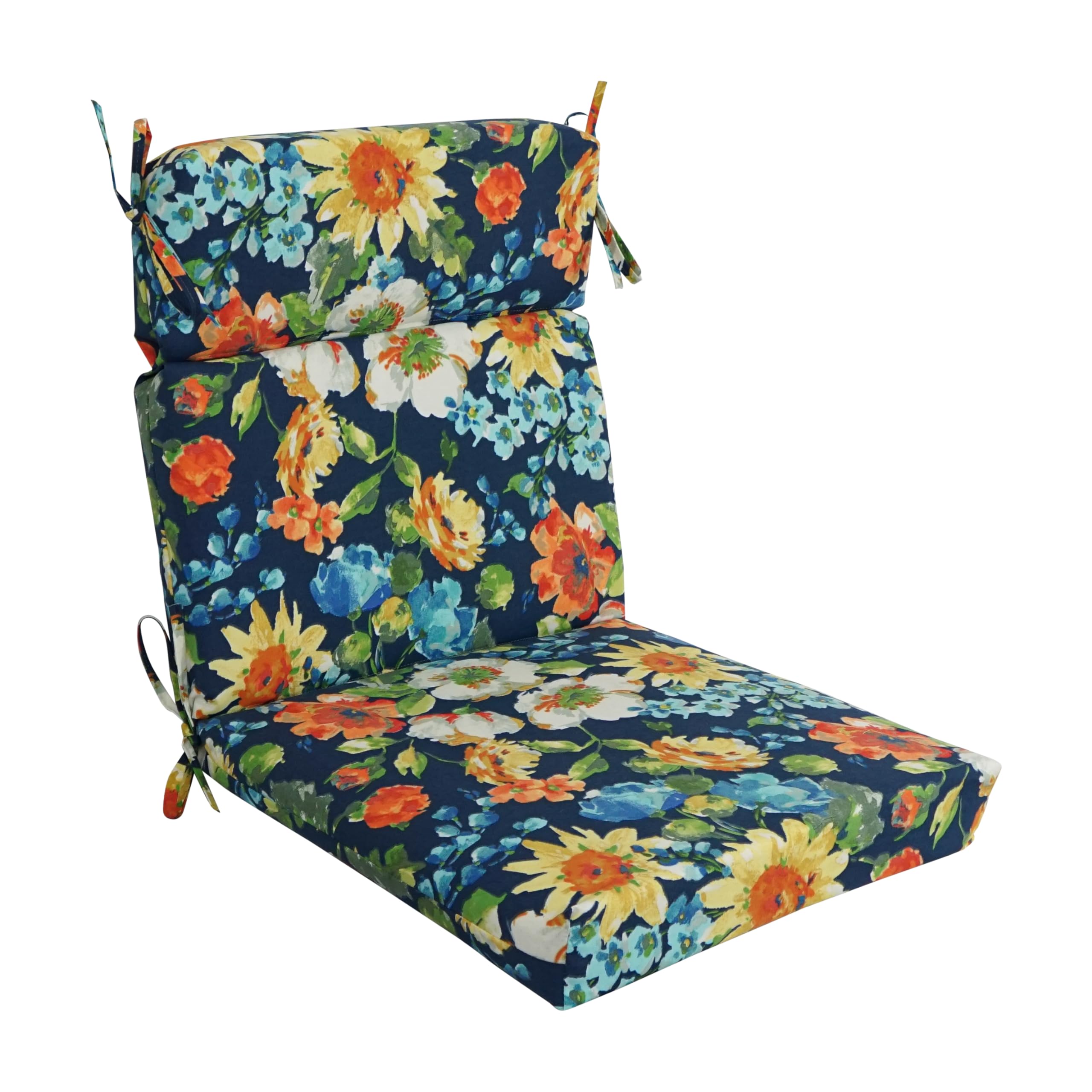 22-inch by 45-inch Polyester Patterned Outdoor Seat/ Back Chair Cushion