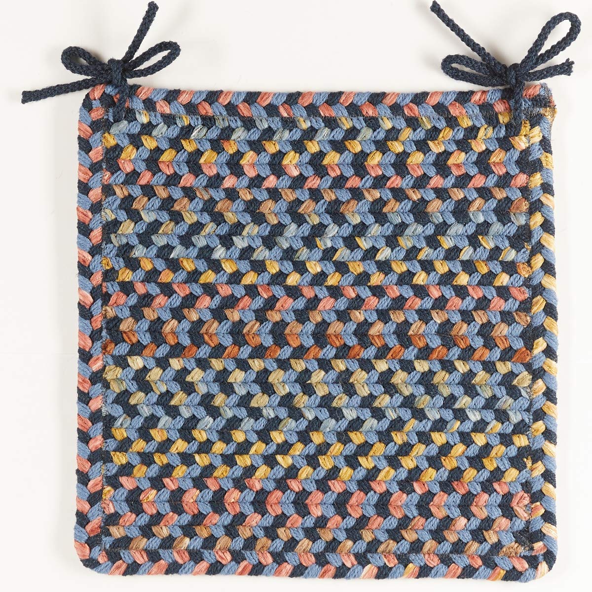 Rhody Rug WO11A015X015B Braided Area Rugs, Indigo, 15 x 15""