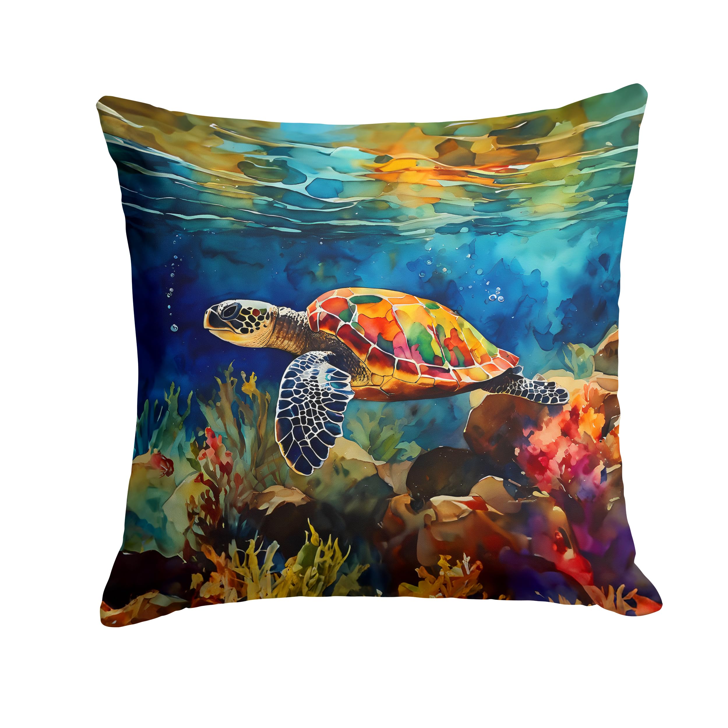 Loggerhead Sea Turtle Throw Pillow