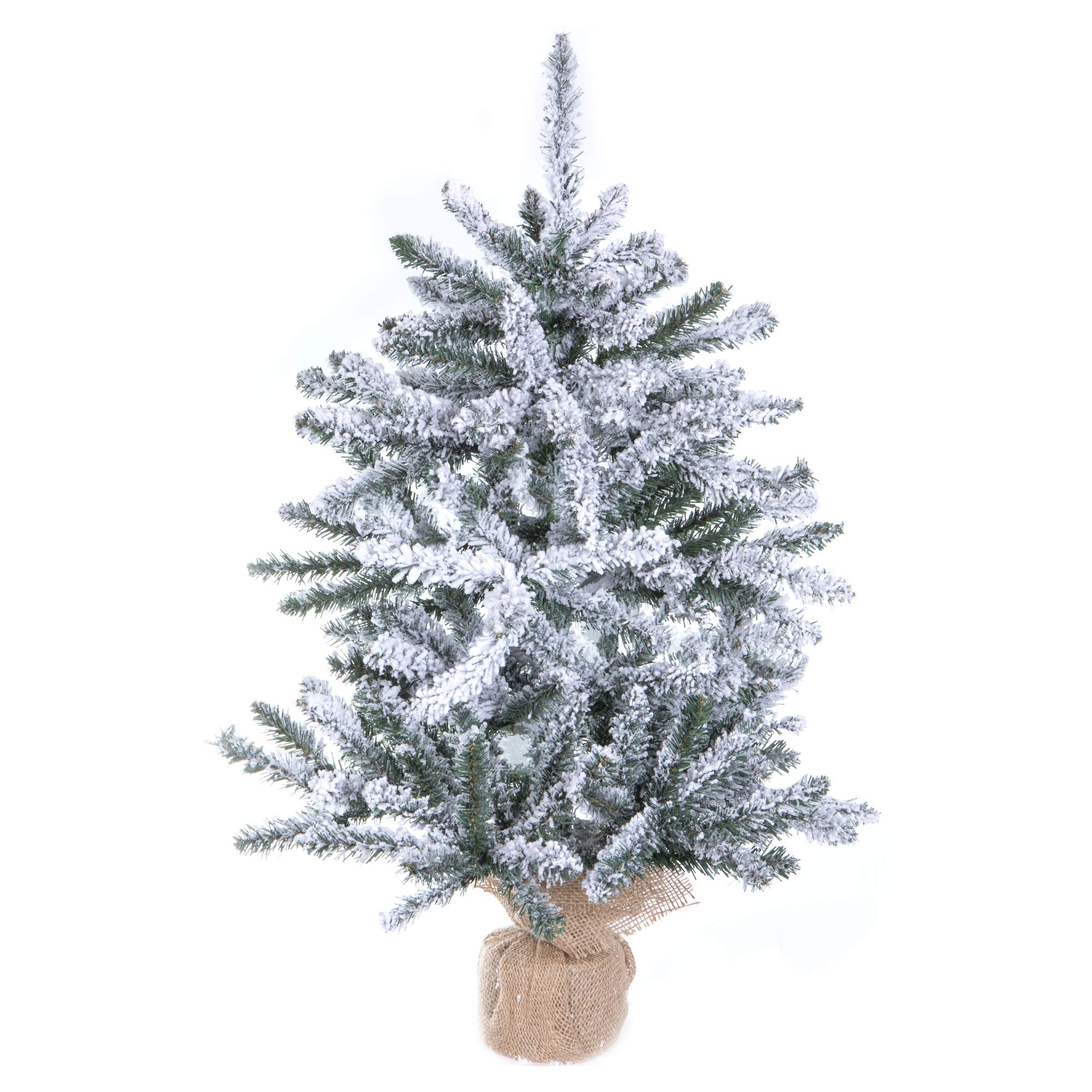 Casafoyer  30” Flocked Anoka w/Burlap Base 172 Tips - B160530 - (Pack Of 2)