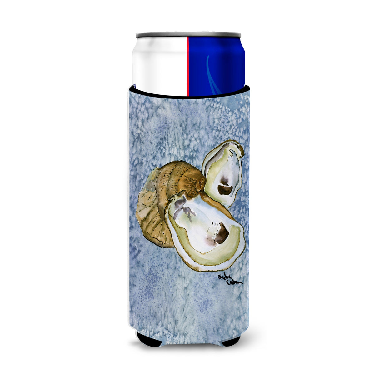 Oyster Cool Blue Water Ultra Beverage Insulators For Slim Cans 8152Muk