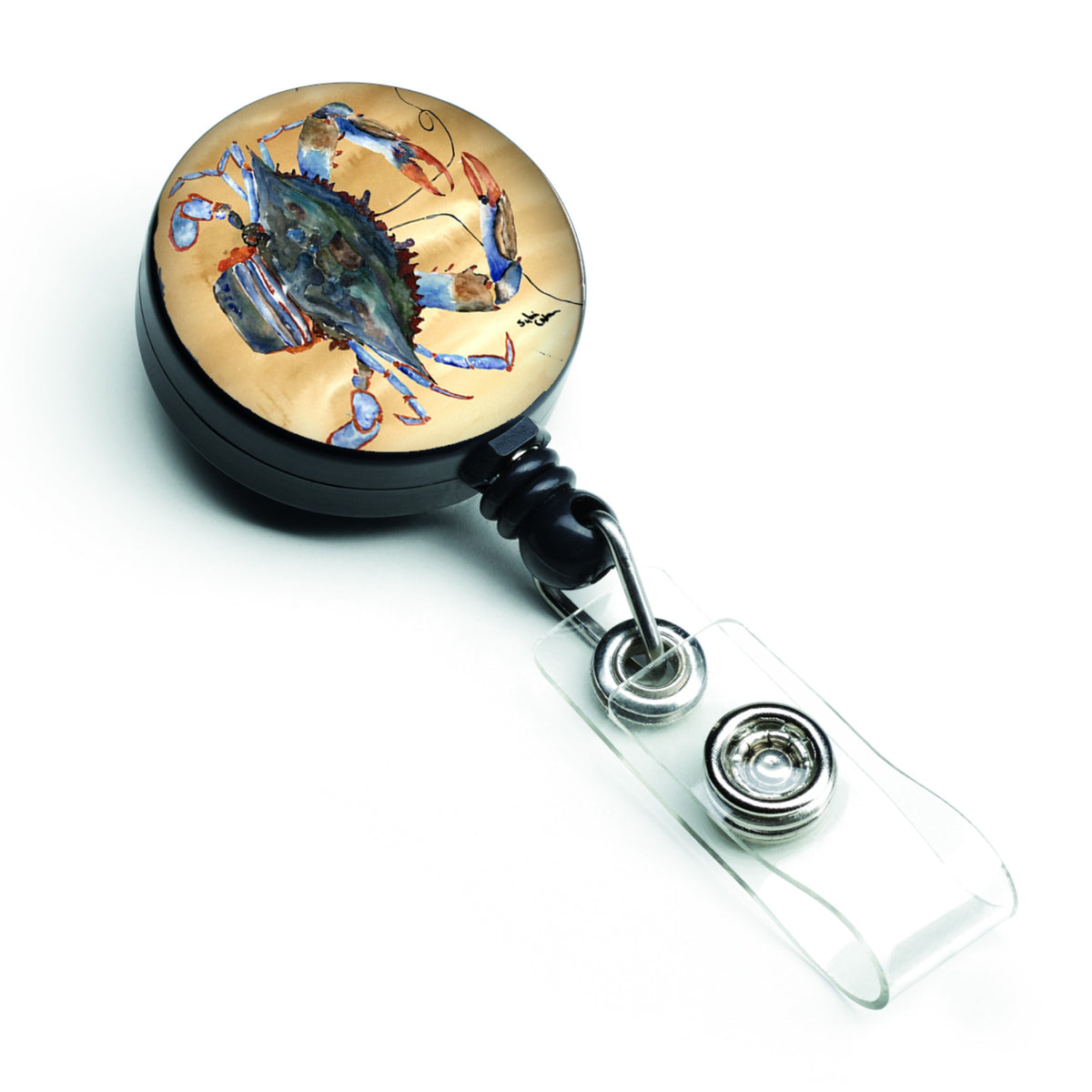 Caroline'S Treasures Crab Retractable Badge Reel, Multicolor (8156Br)