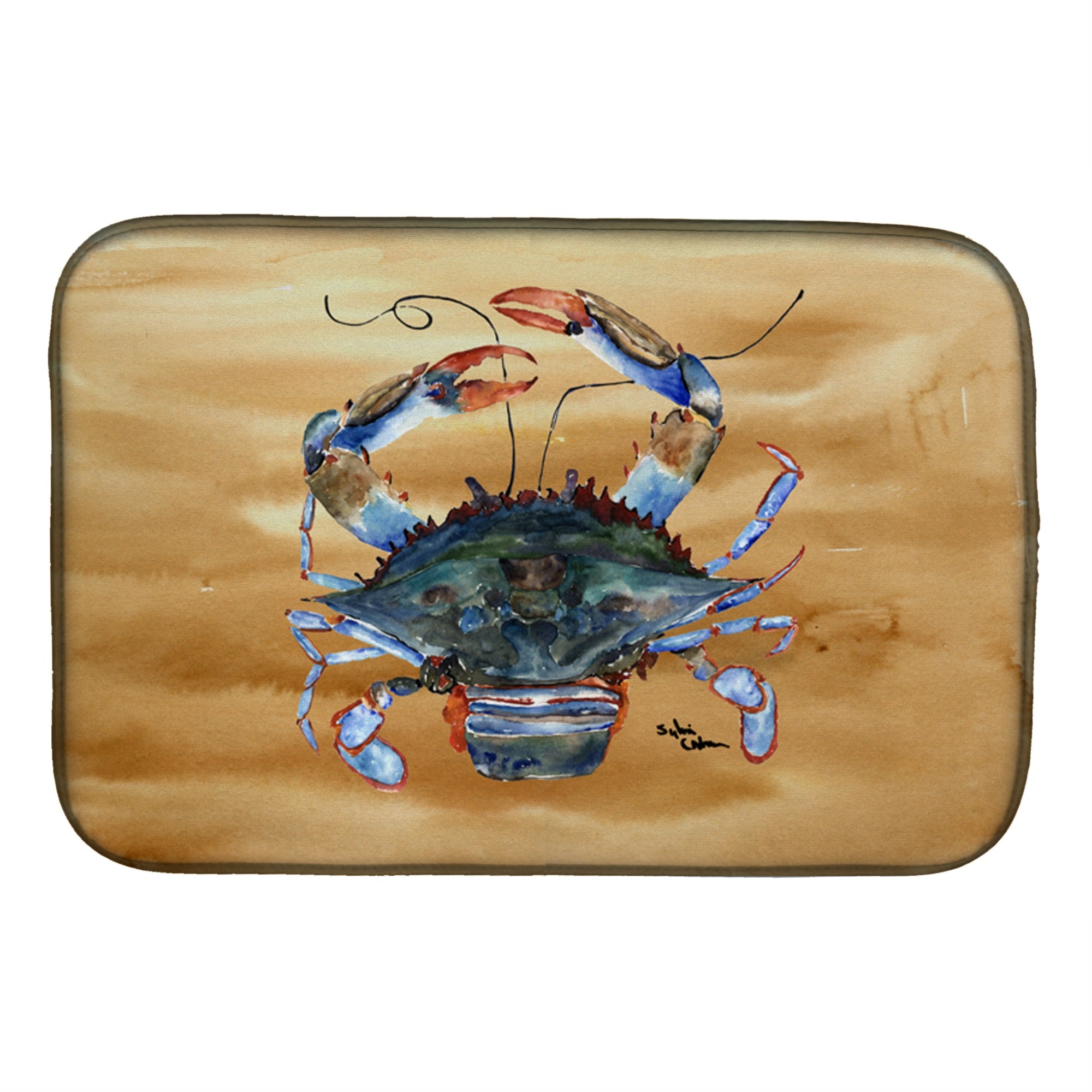 Caroline'S Treasures Crab Dish Drying Mat, 14 X 21, Multicolor