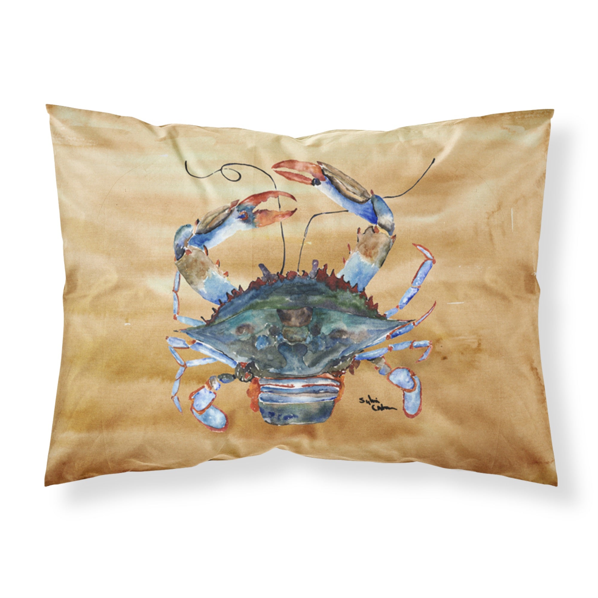 Caroline'S Treasures 8156Pillowcase Crab Moisture Wicking Fabric Standard Pillowcase, Large, Multicolor