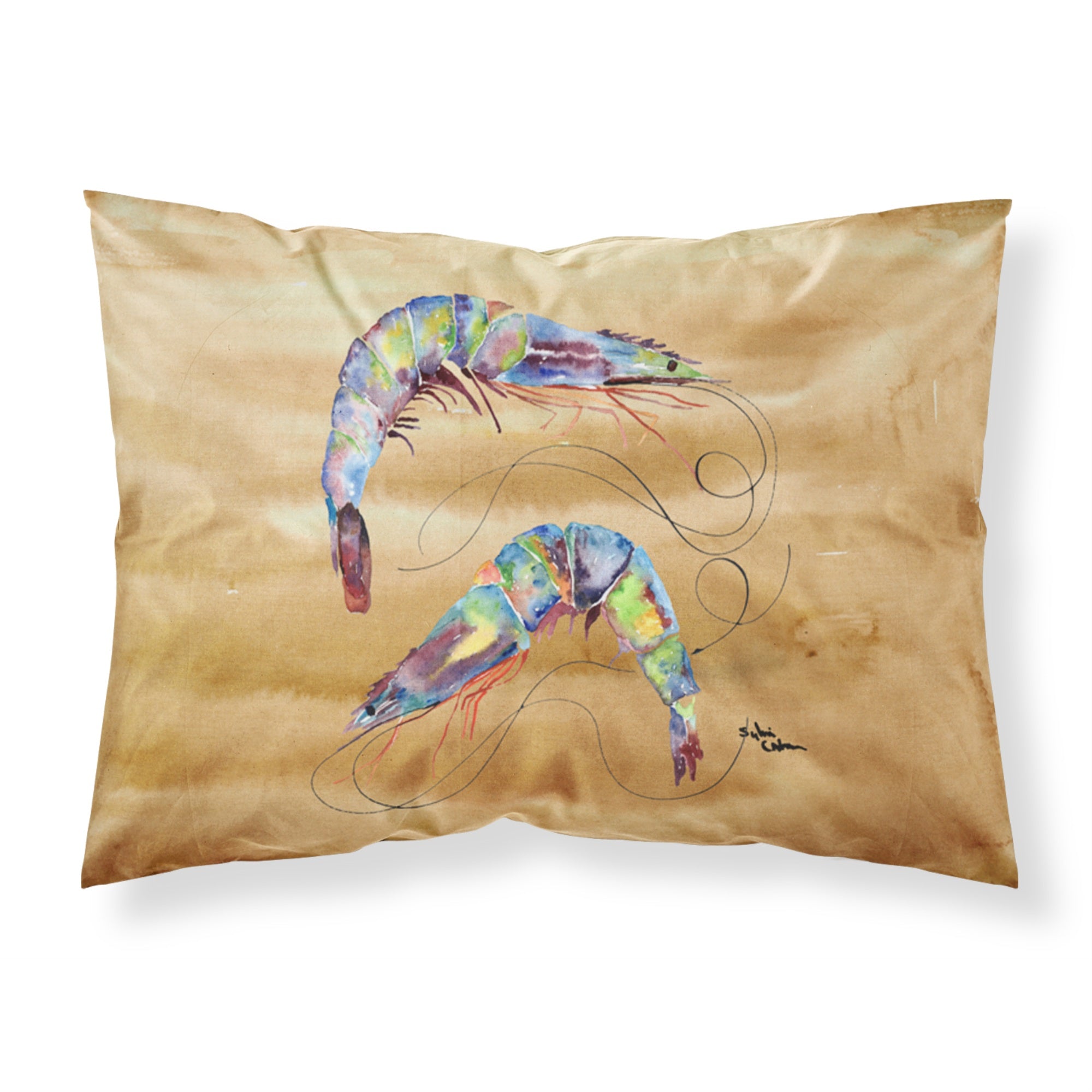 Caroline'S Treasures 8158Pillowcase Shrimp Moisture Wicking Fabric Standard Pillowcase, Large, Multicolor