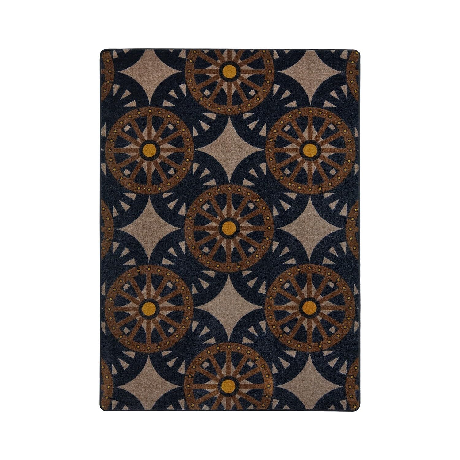 Wheel Shadows 78 x 109??area rug in color Greige