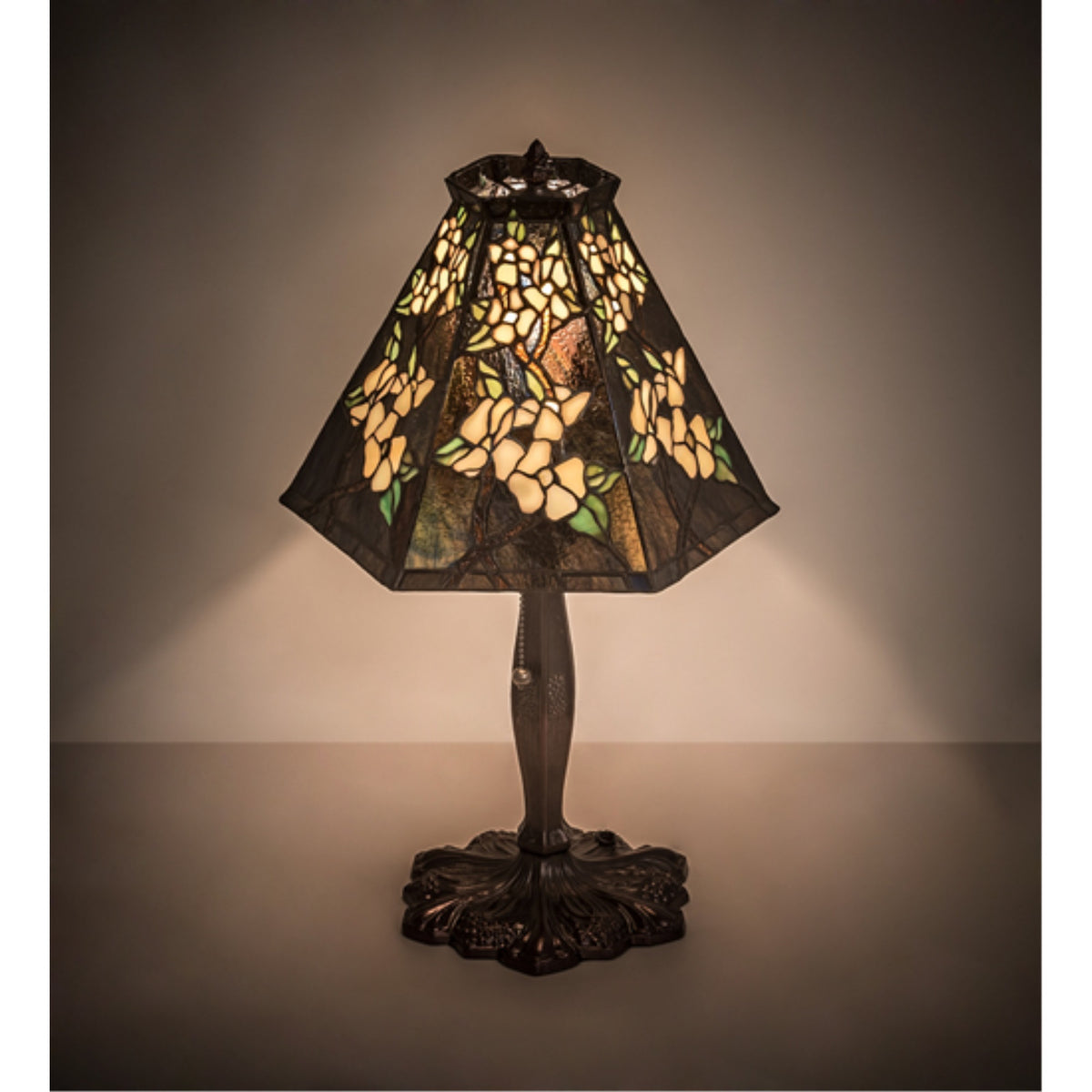 19' High Oriental Peony Accent Lamp