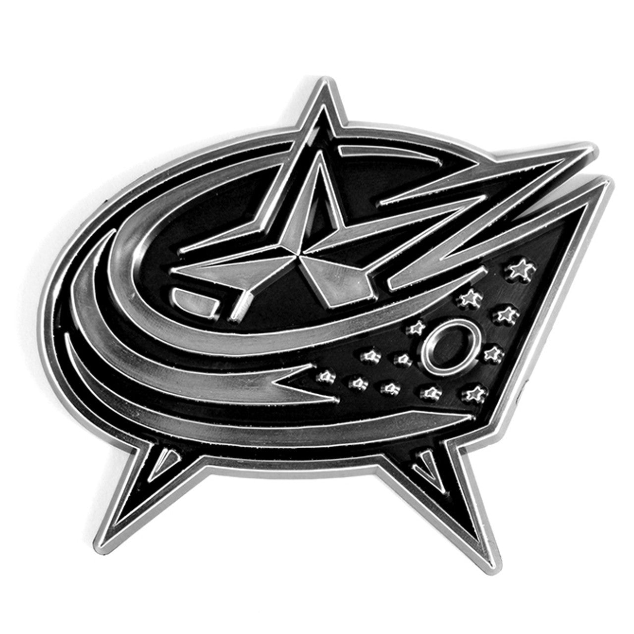 Columbus Blue Jackets Auto Emblem Silver Chrome - Special Order