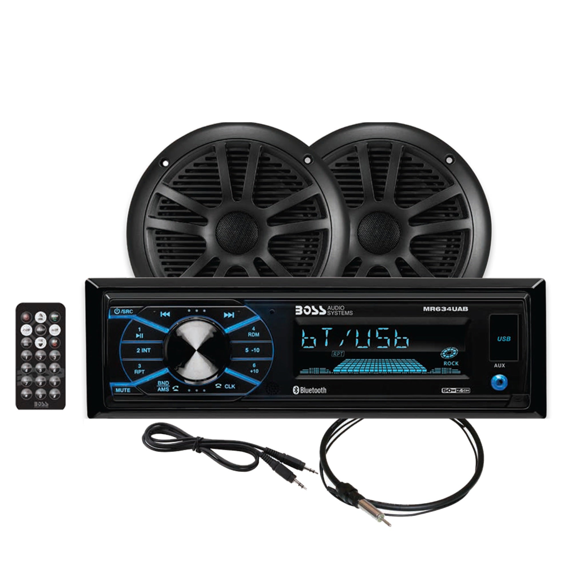 Boss Audio Mcbk634B.6 Package W/ Mr634Uab 2 Mr6B Speakers