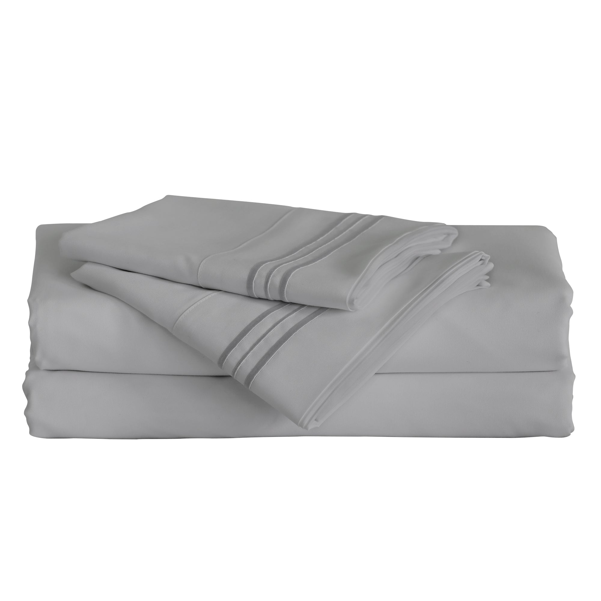 Furinno Angeland Vienne 3-Piece Microfiber Bed Sheet Set, Twin Xl, Grey