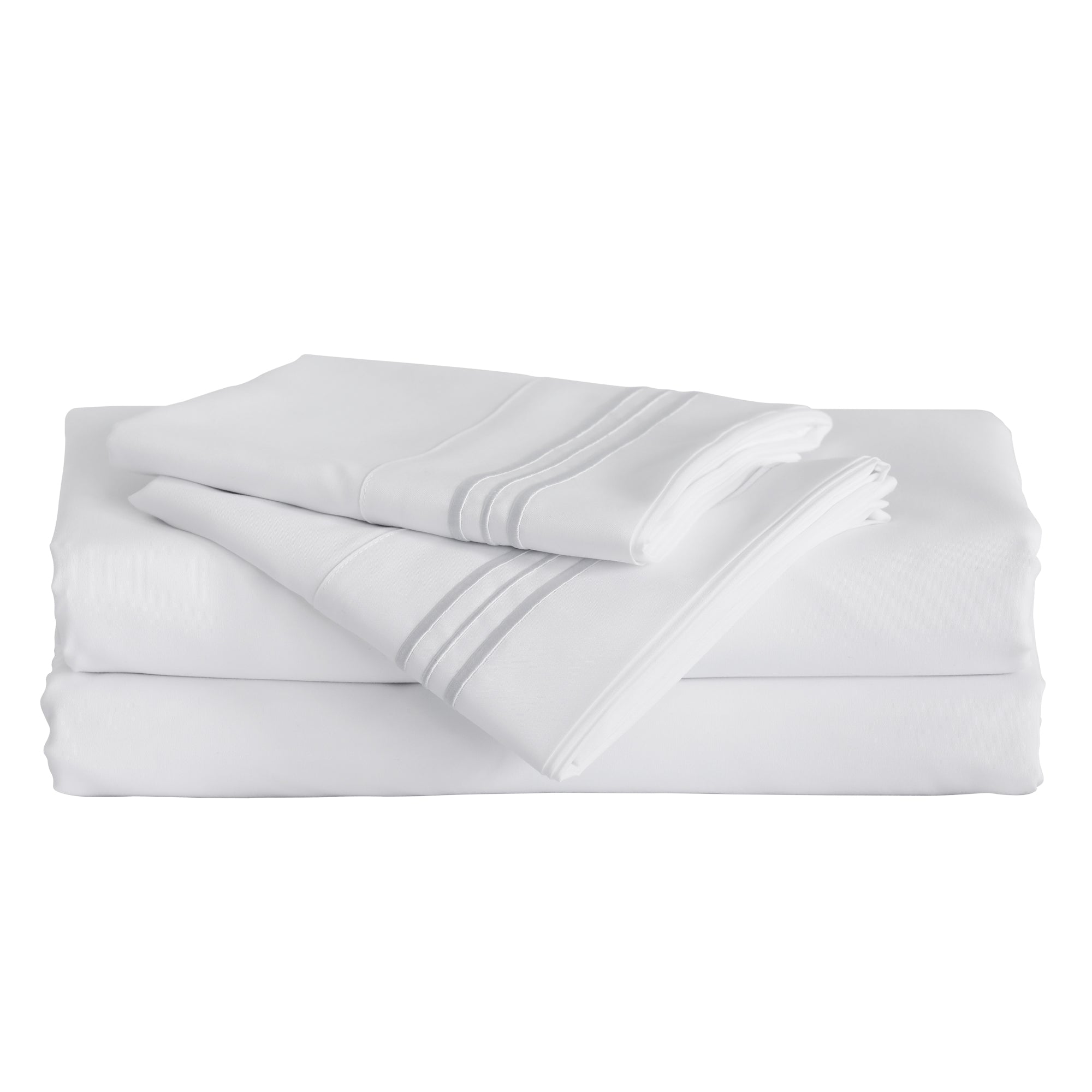 Furinno Angeland Vienne 3-Piece Microfiber Bed Sheet Set, Twin Xl, White