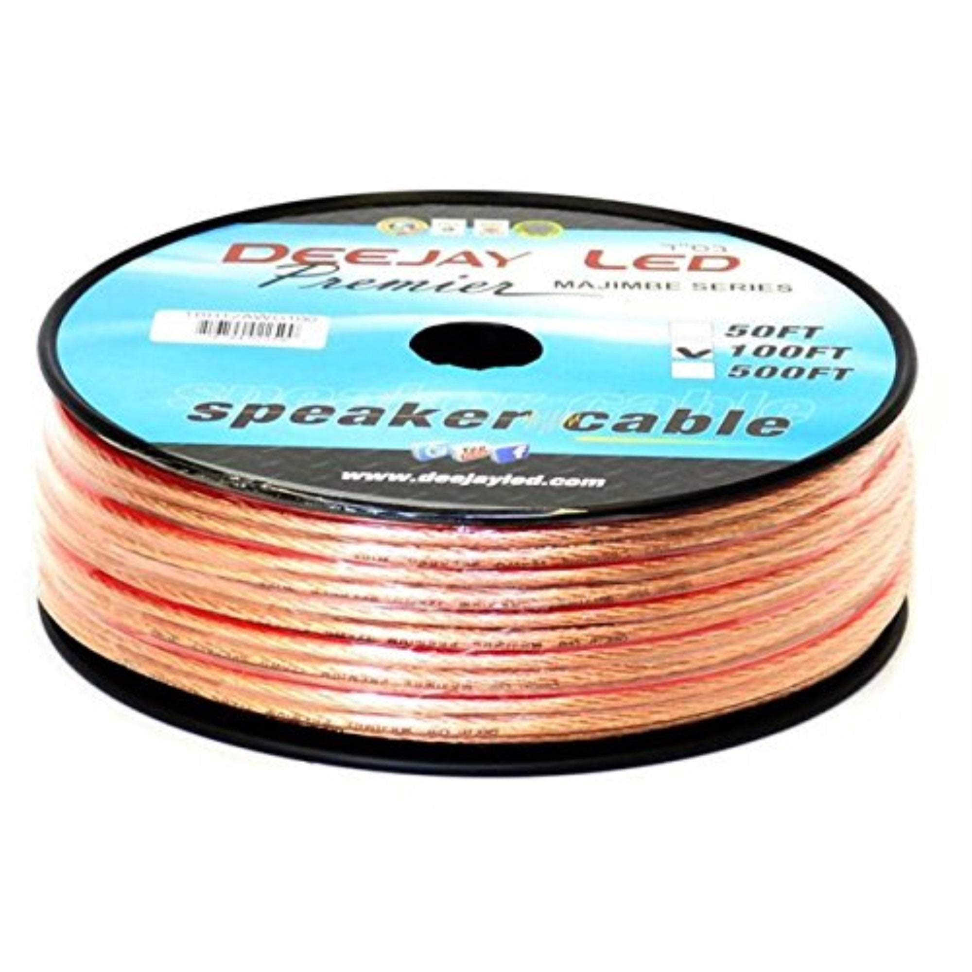 100-Foot 2-Conductor 12 Gauge Stranded Thick Speaker Hookup Cable