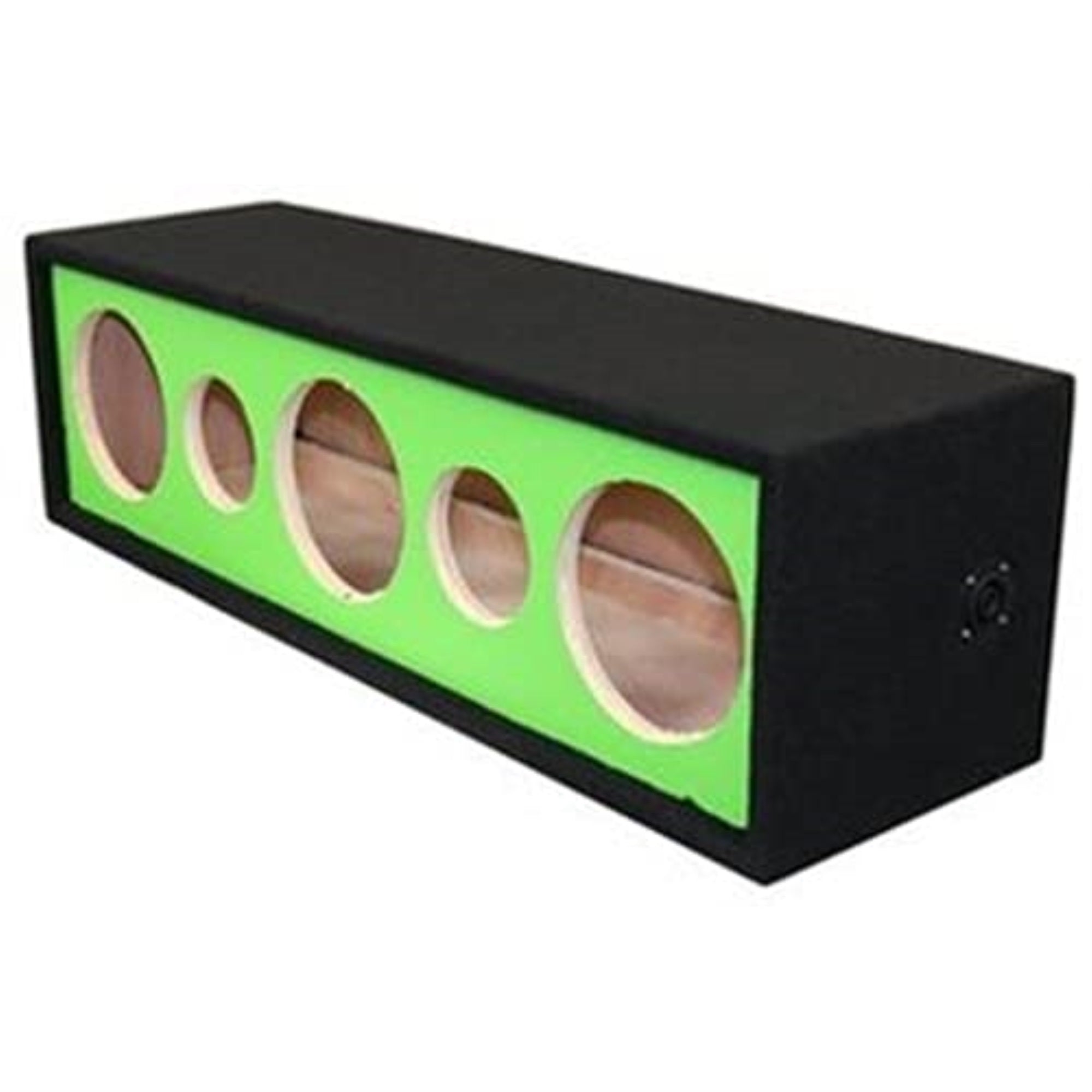 For 10-In Three Horn Two Tweeters Side Speaker Enclosure Green Vinyl Cloth Colored