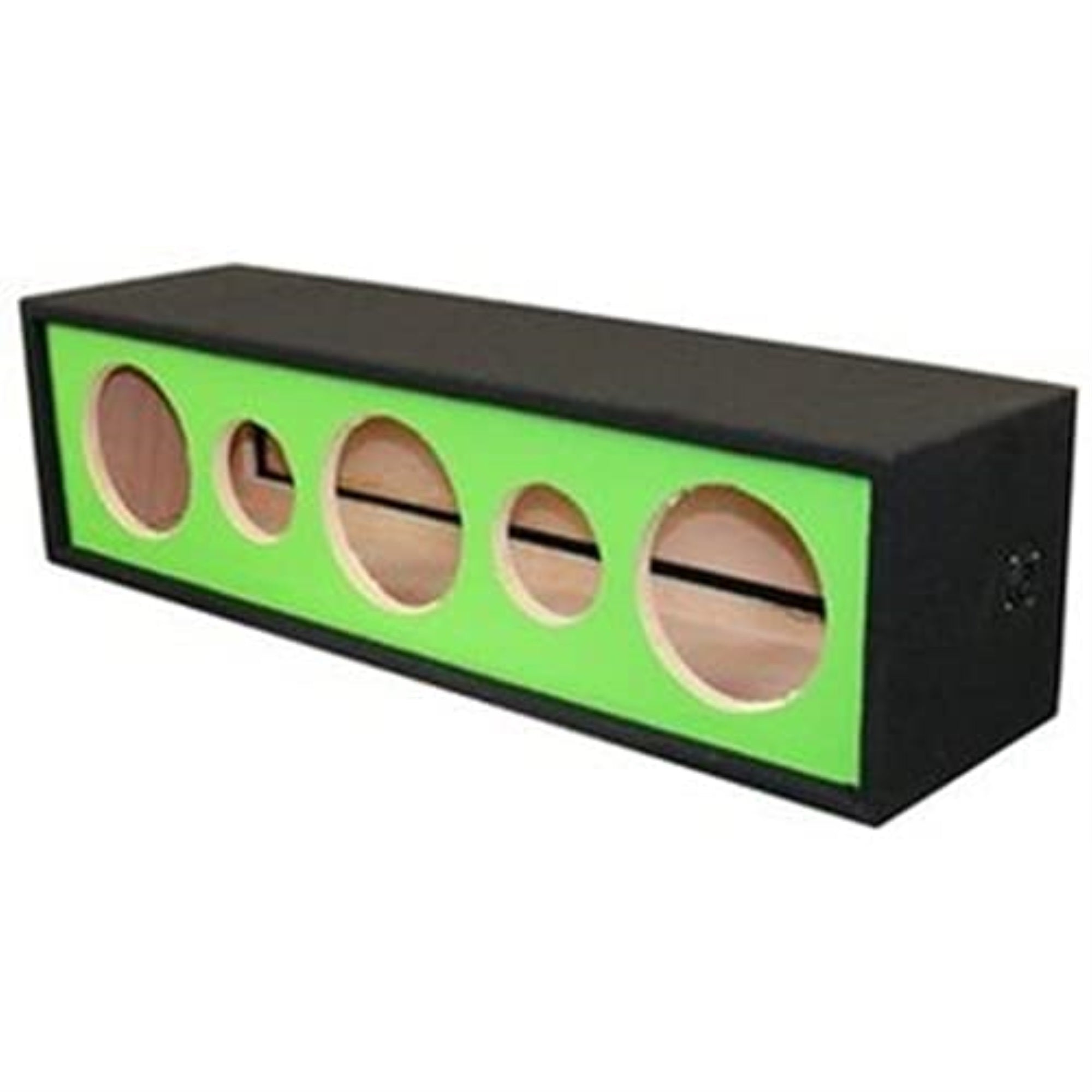 For 12-In Three Horn Two Tweeters Side Speaker Enclosure Green Vinyl Cloth Colored