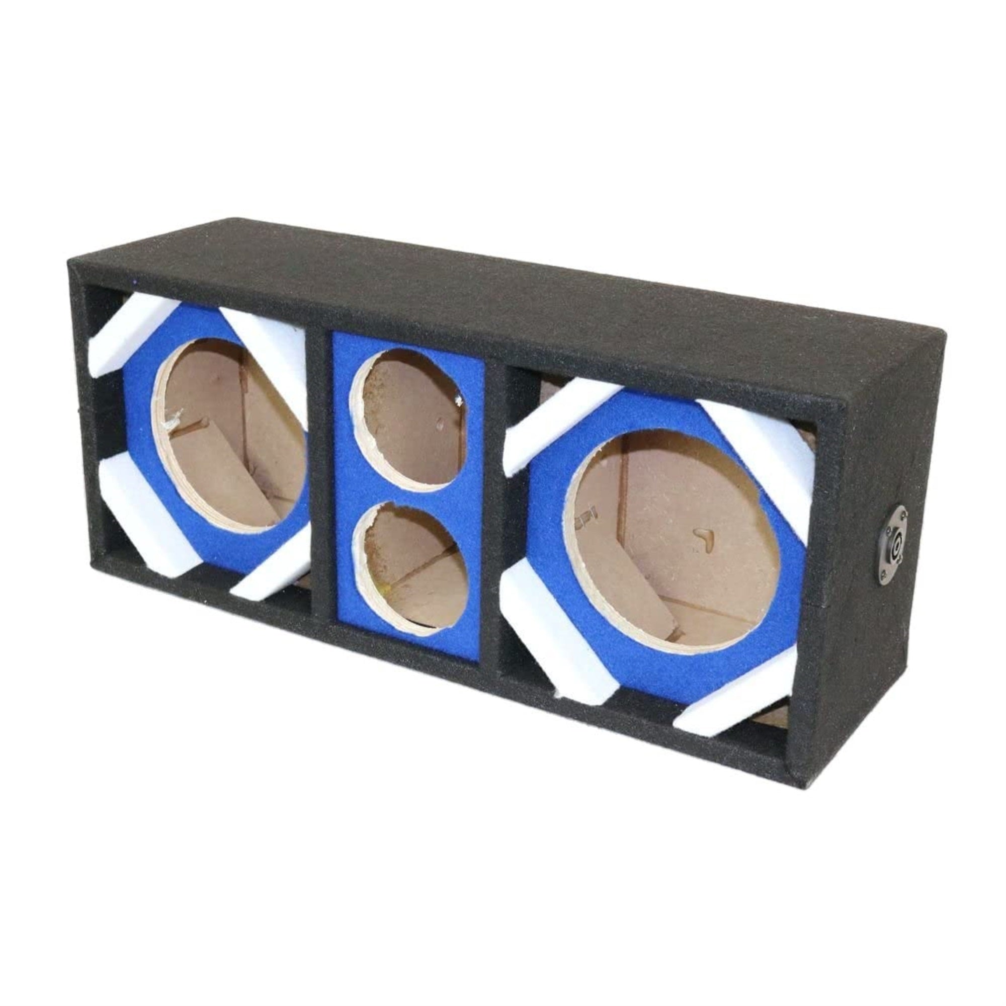 Two 6-In Woofers Plus Two Tweeters Blue Empty Chuchera Speaker Enclosure Blue