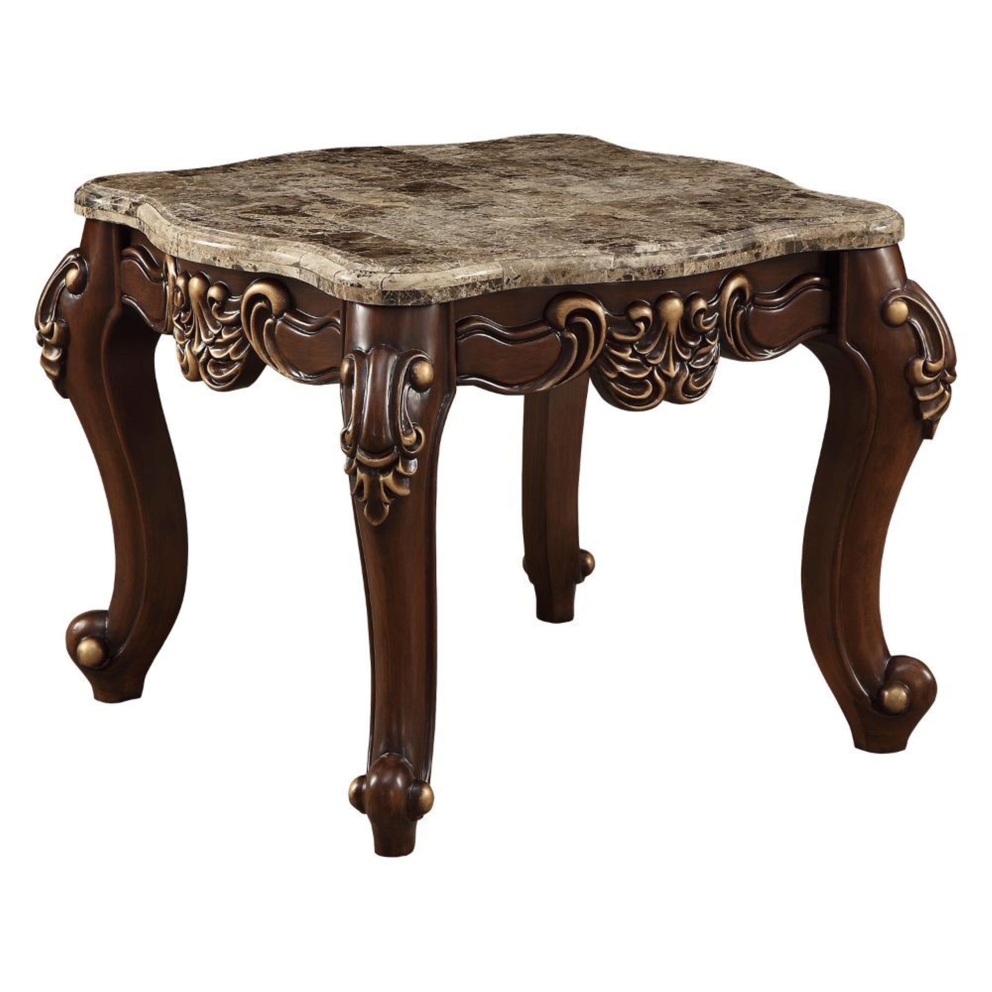 Yardlio End Table - Mehadi Walnut Finish - Model-81697 - Stylish and Functional Furniture Piece for Living Room or Bedroom