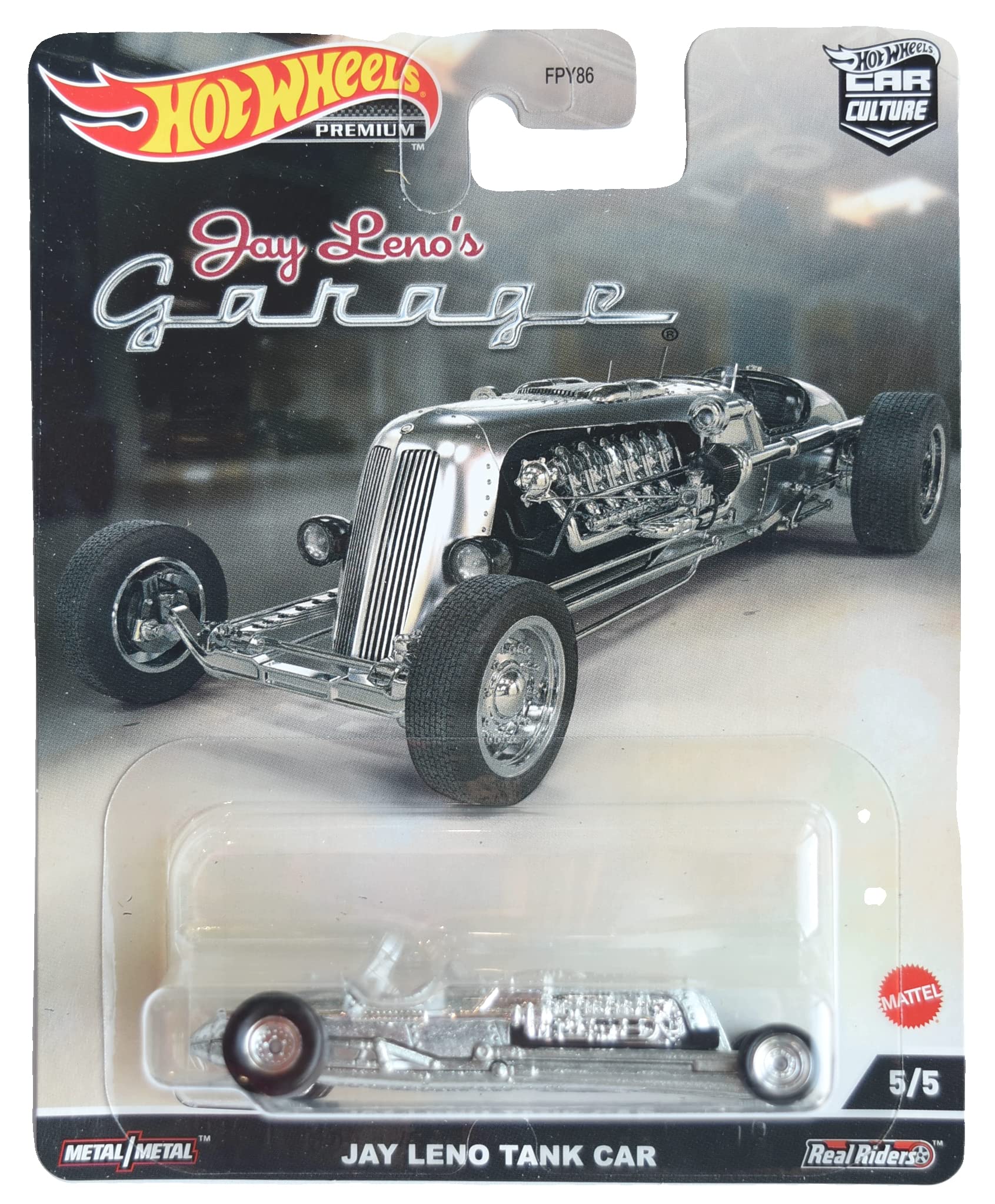 Jay Leno Tank Car Brushed Metal Jay Leno Garage Diecast Model Car by Hot Wheels