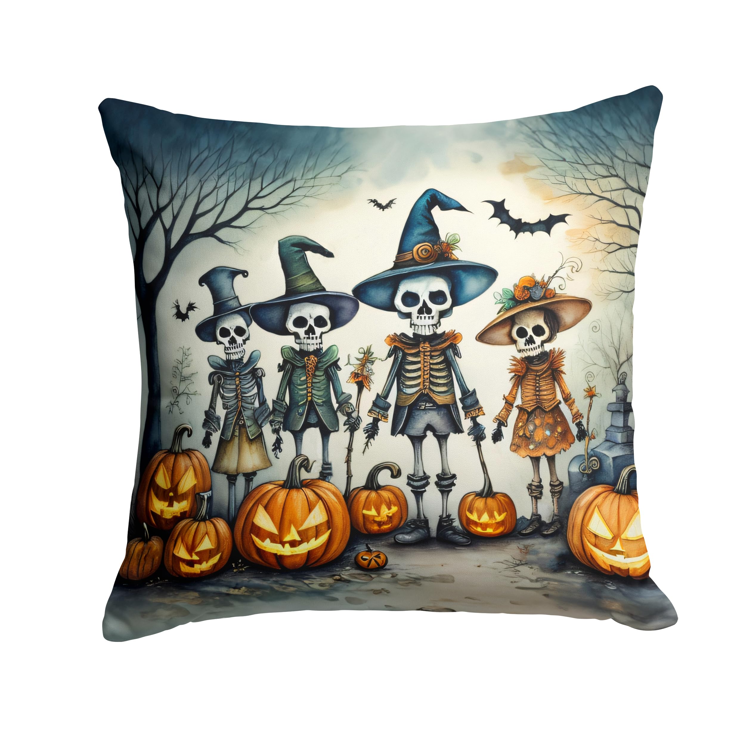 Calacas Skeletons Spooky Halloween Throw Pillow