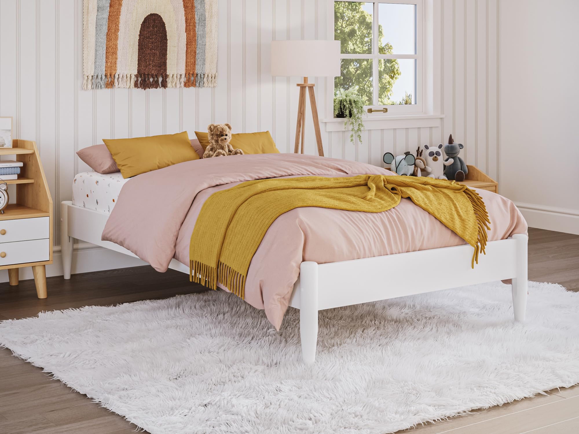 Pasadena Storage Twin Basic Bed in White