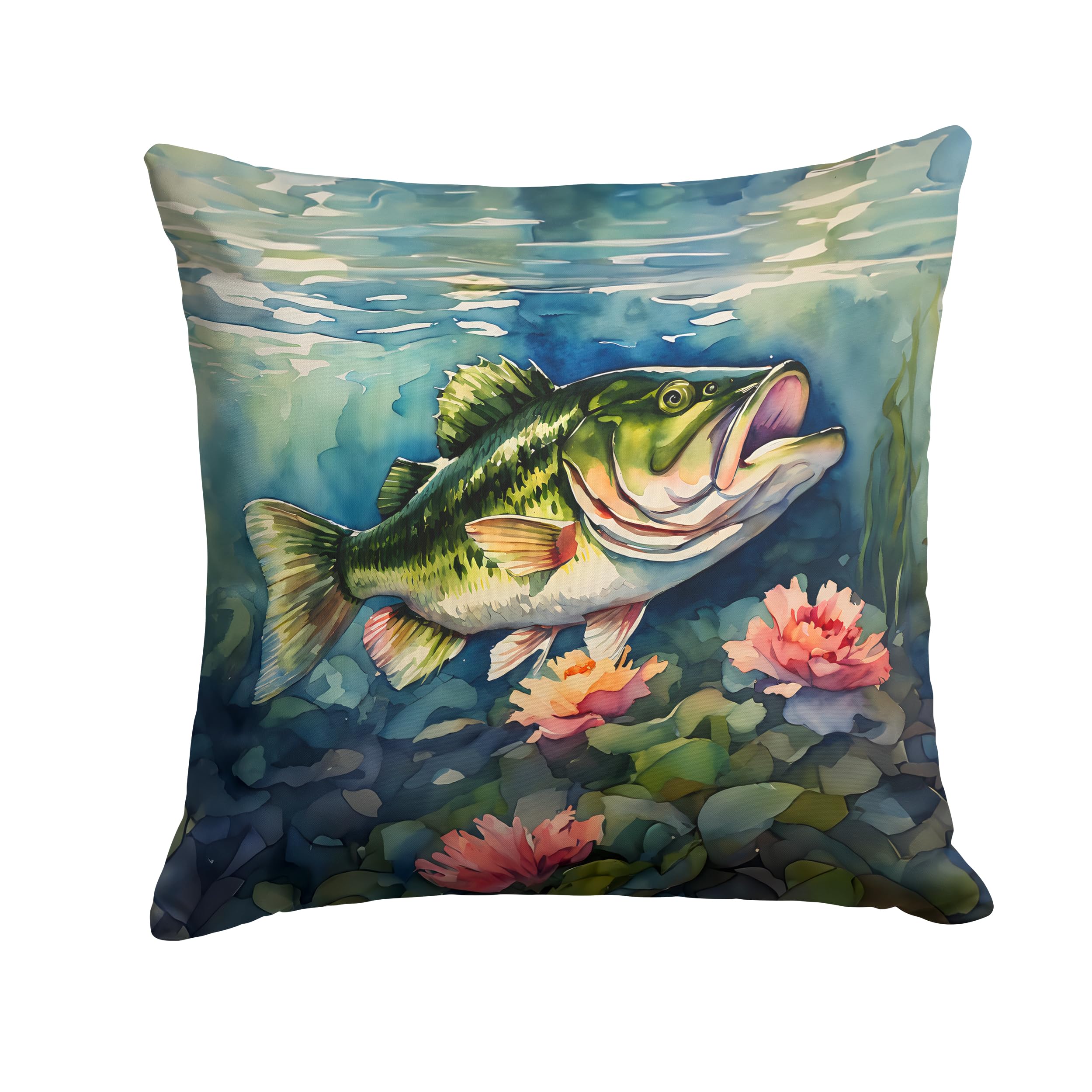 Largemouth Bass Throw Pillow