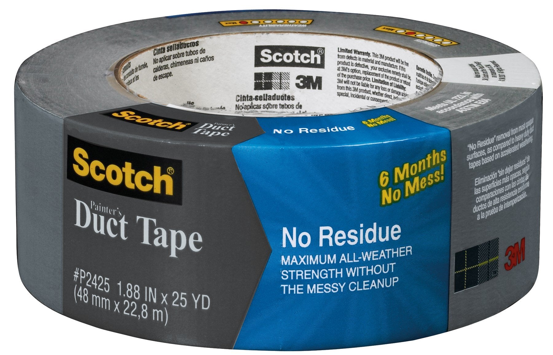 3M 1.88 In. W X 25 Yd. L Duct Tape Dark Gray