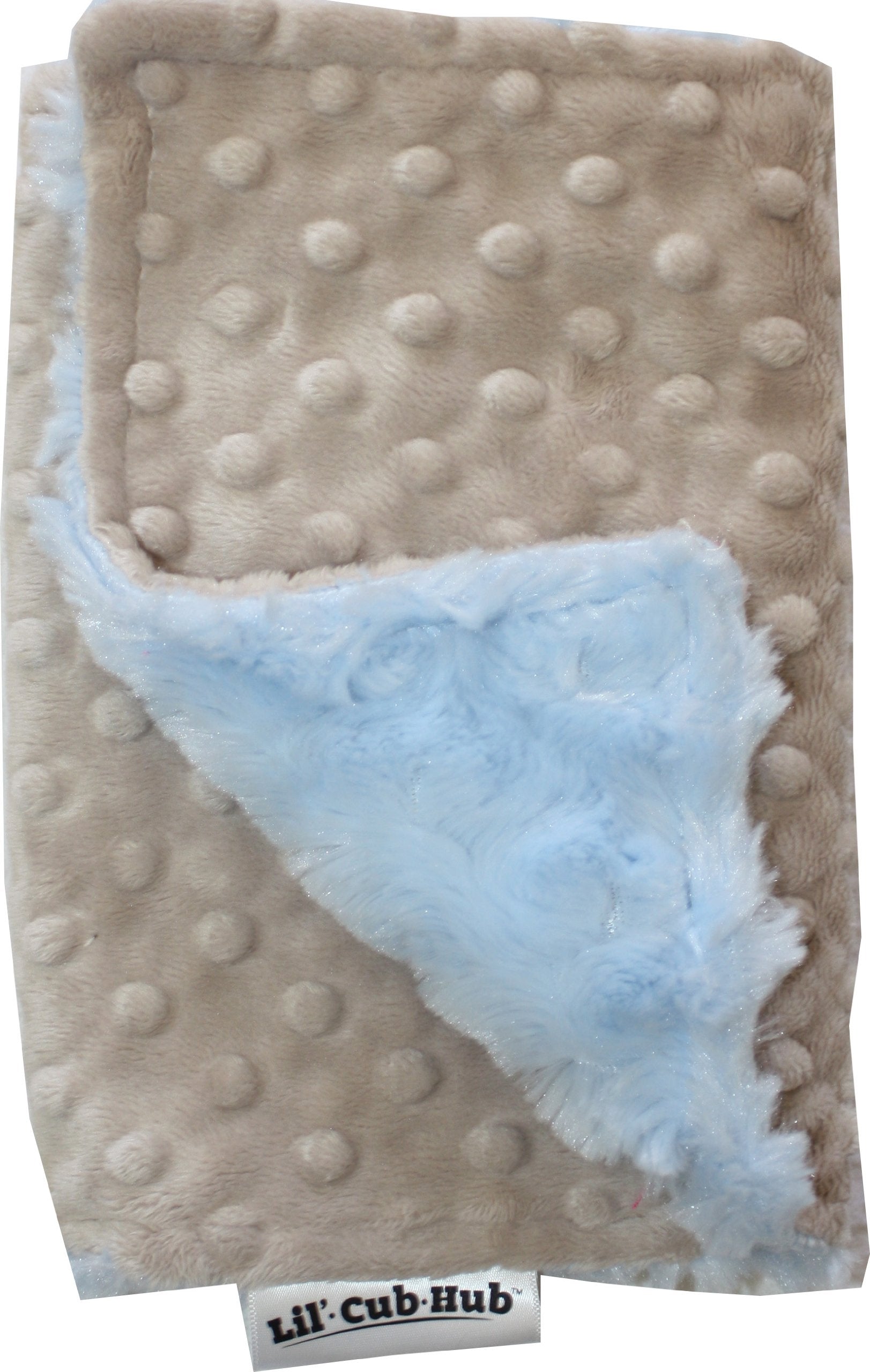 Burp Cloth - Mocha Dot/Blue Rosebud Swirl