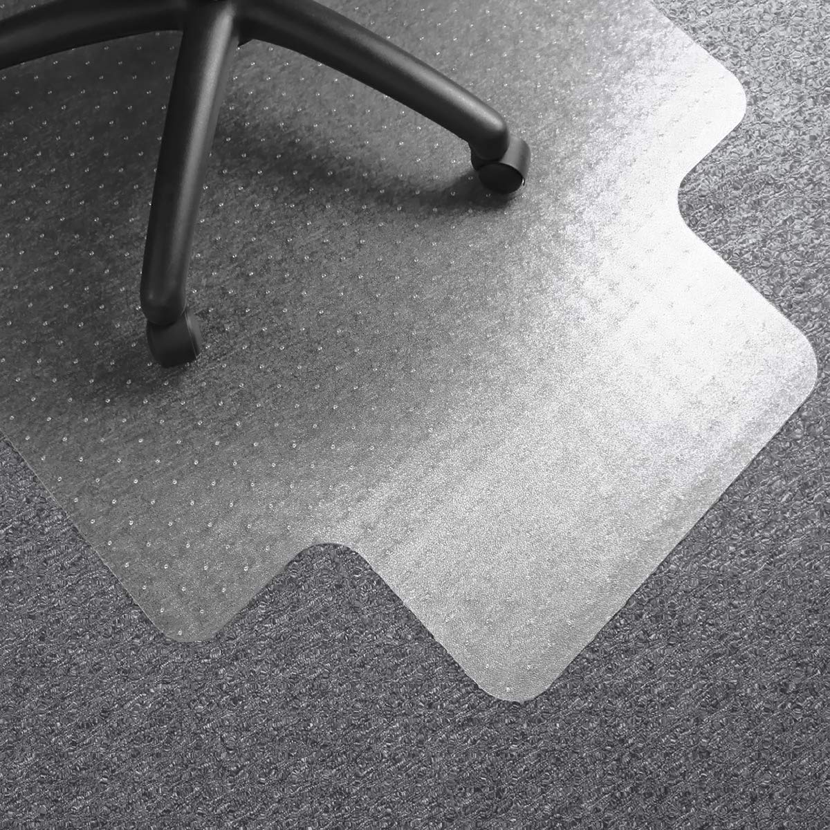 Advantagemat Vinyl Lipped Chair Mat for Carpets up to 3/8 - 45″ x 53″
